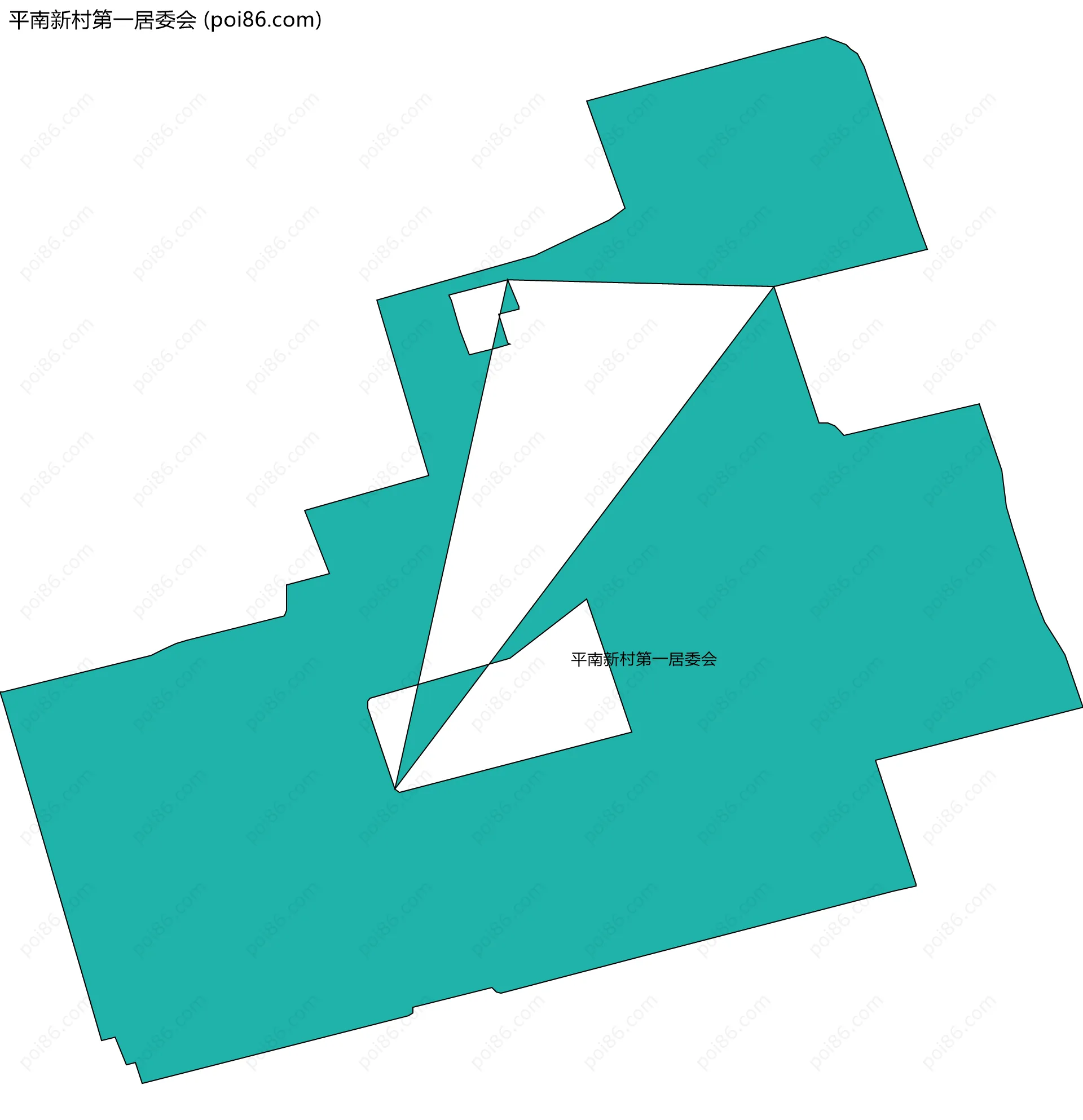 平南新村第一居委会边界地图
