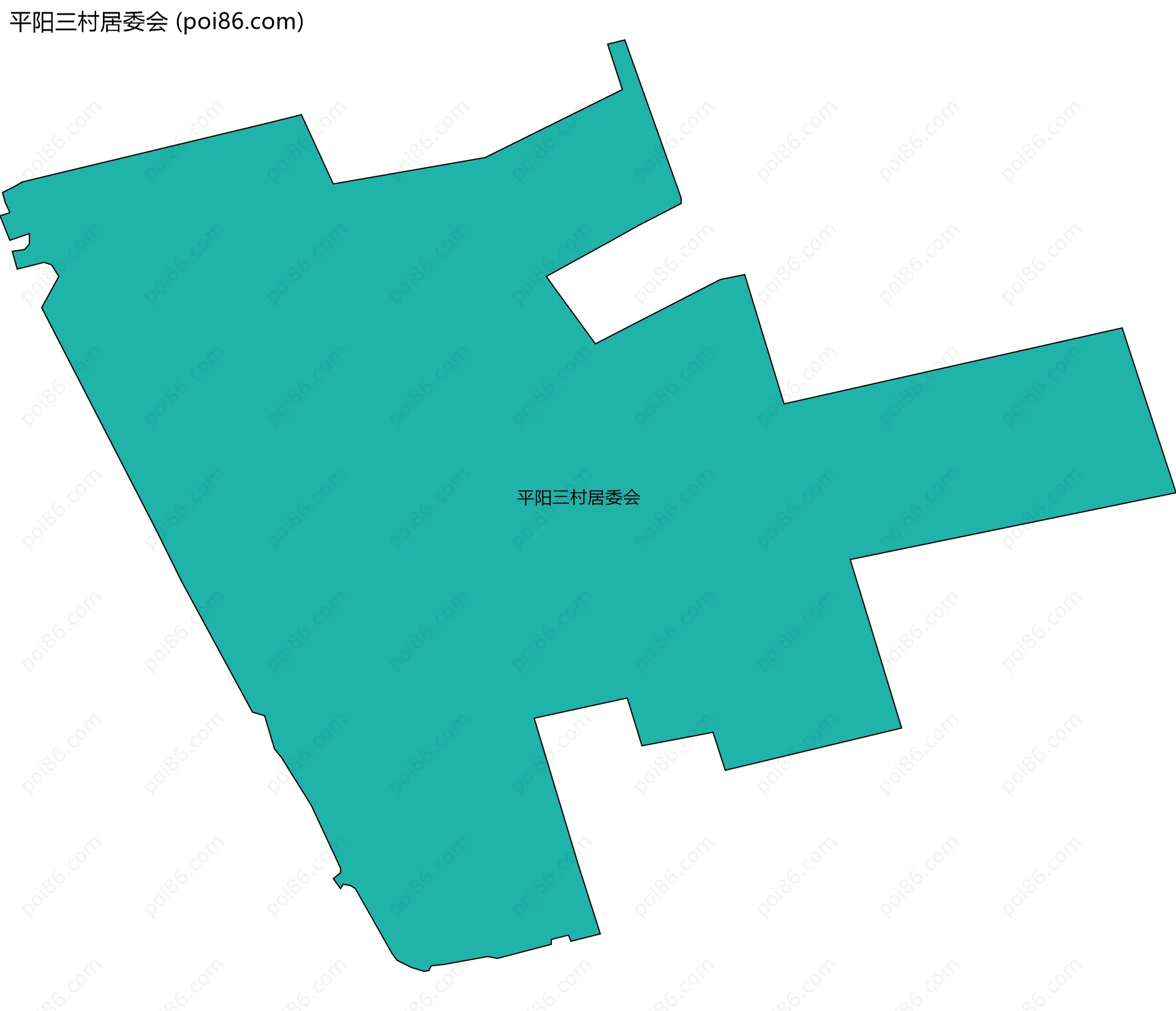 平阳三村居委会边界地图