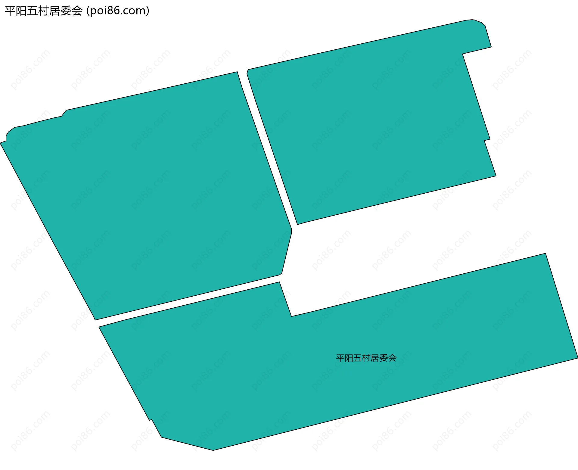 平阳五村居委会边界地图