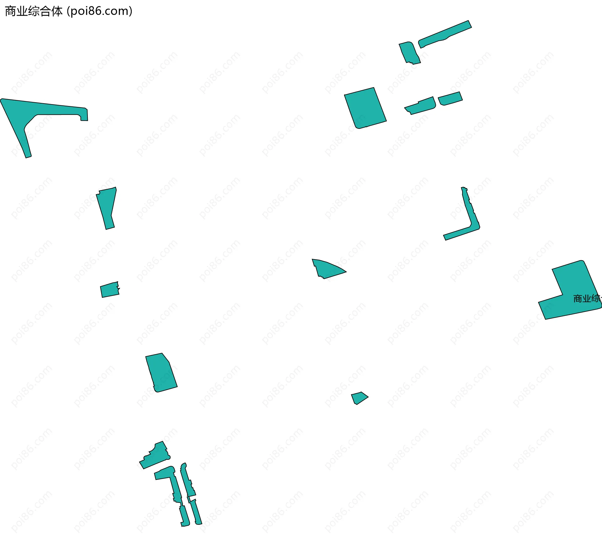 商业综合体边界地图