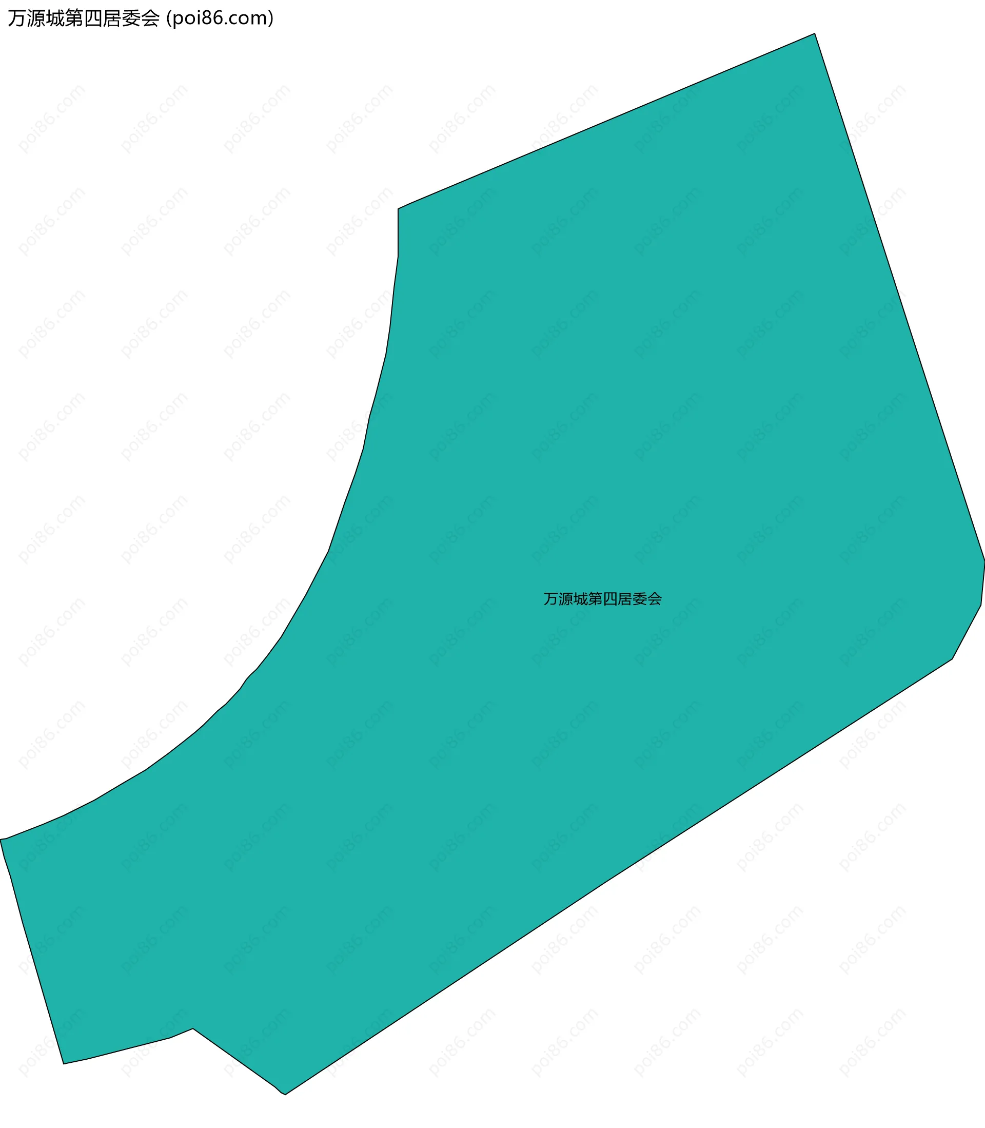 万源城第四居委会边界地图