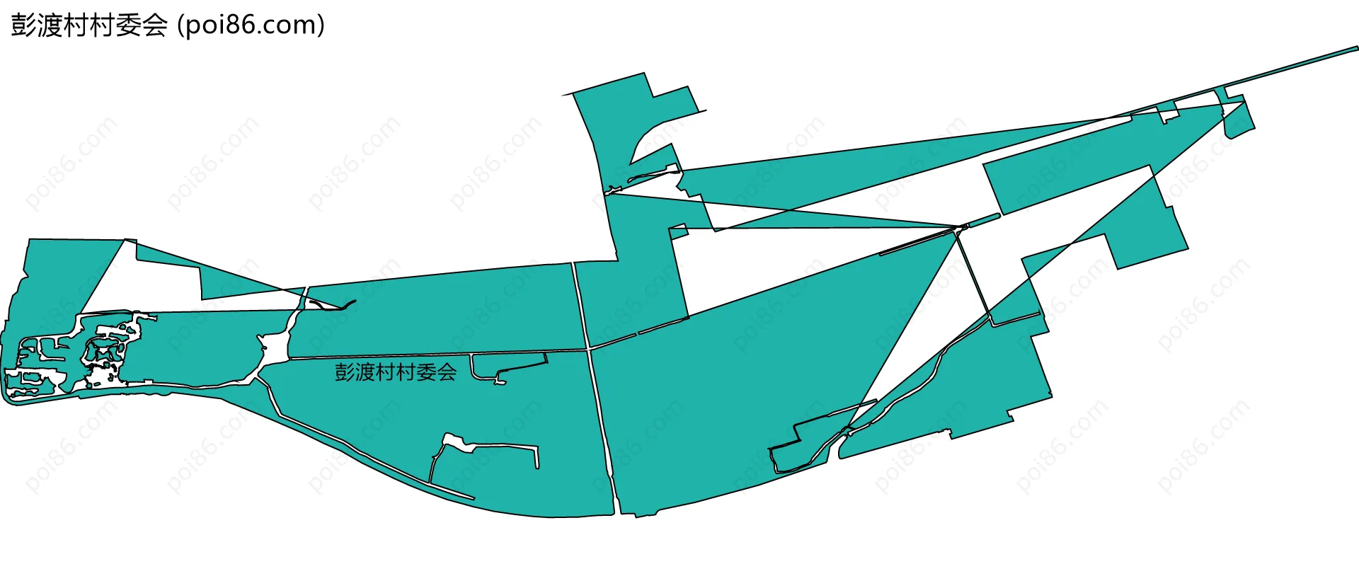 彭渡村村委会边界地图