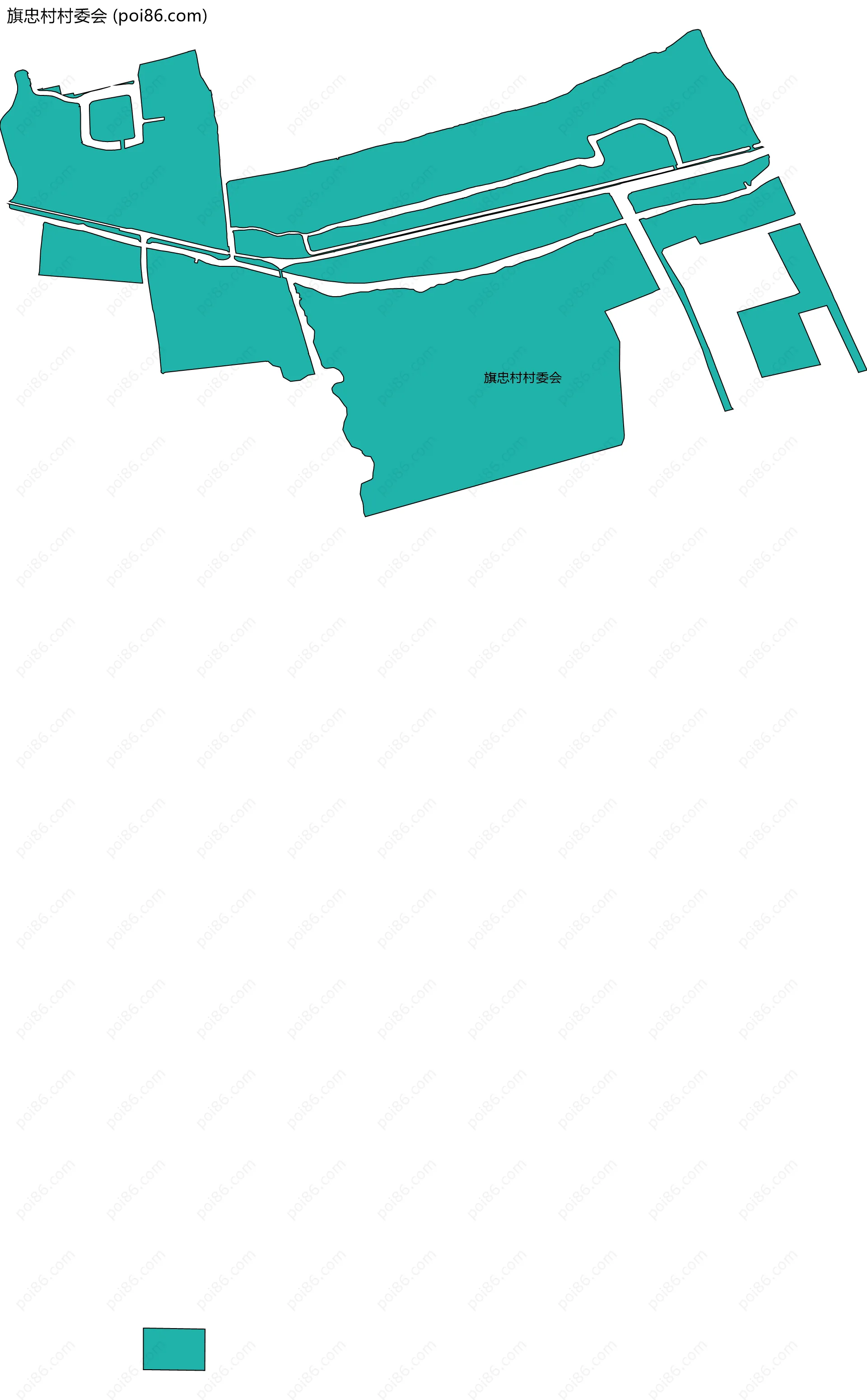 旗忠村村委会边界地图