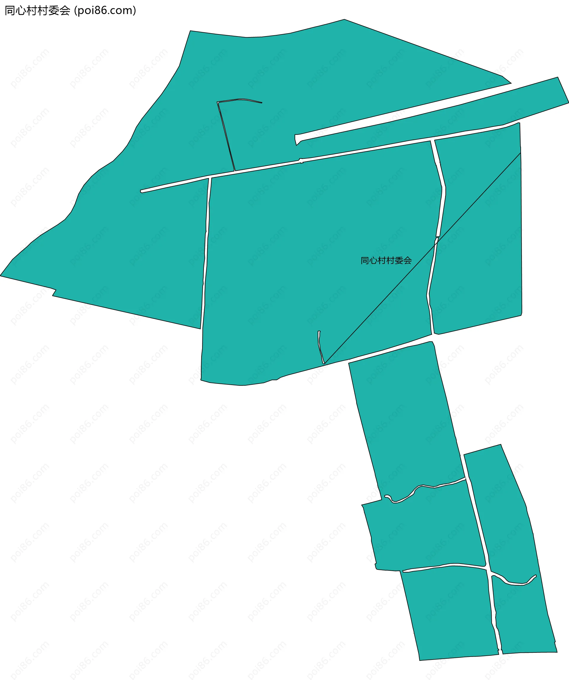 同心村村委会边界地图