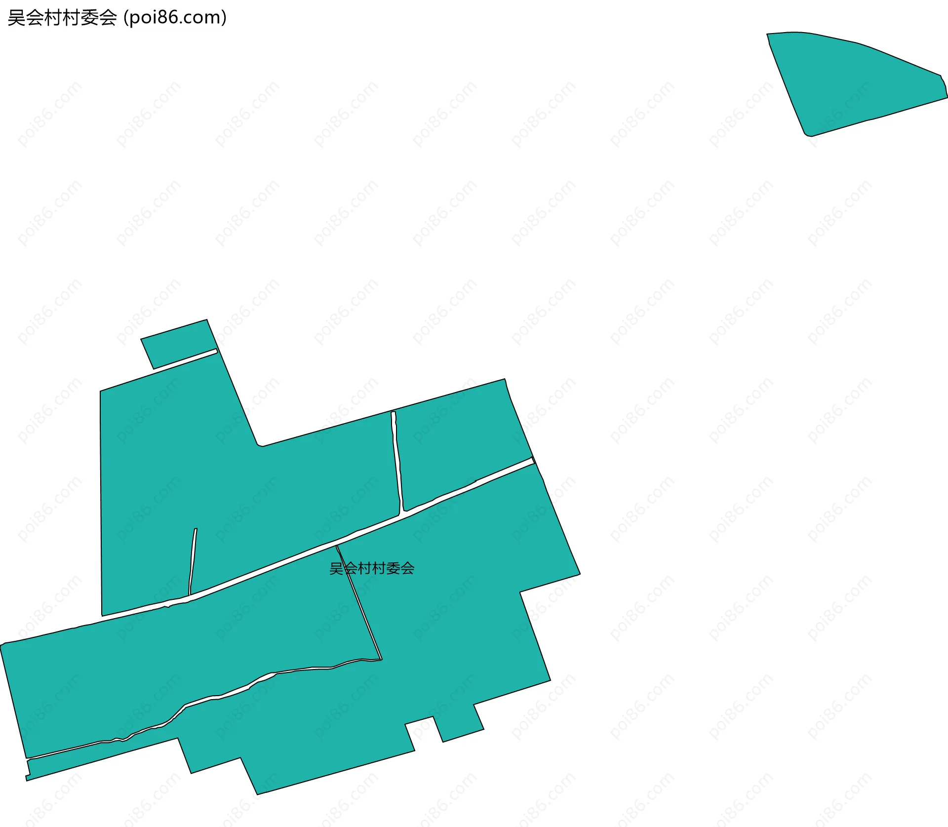 吴会村村委会边界地图