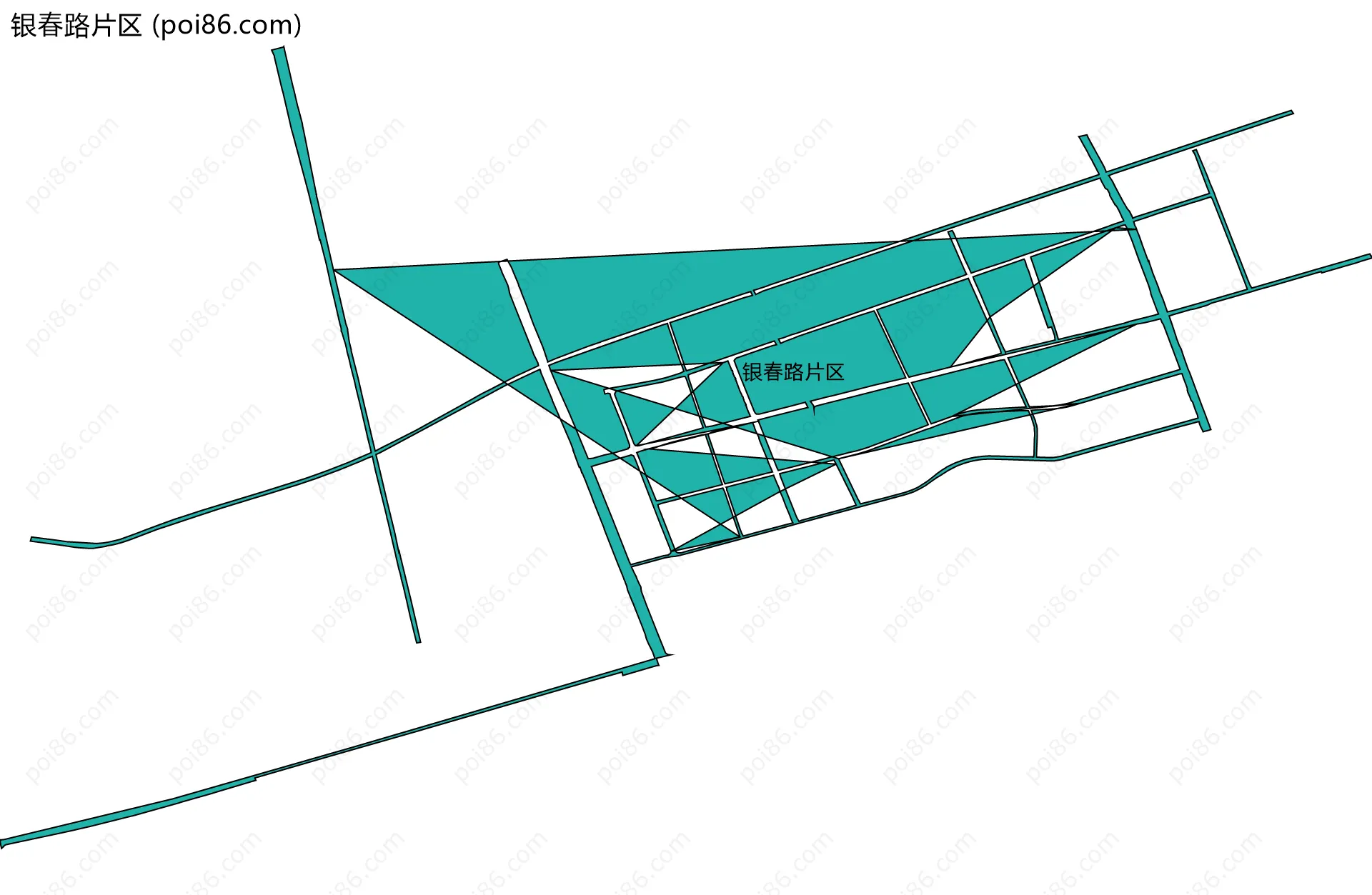 银春路片区边界地图