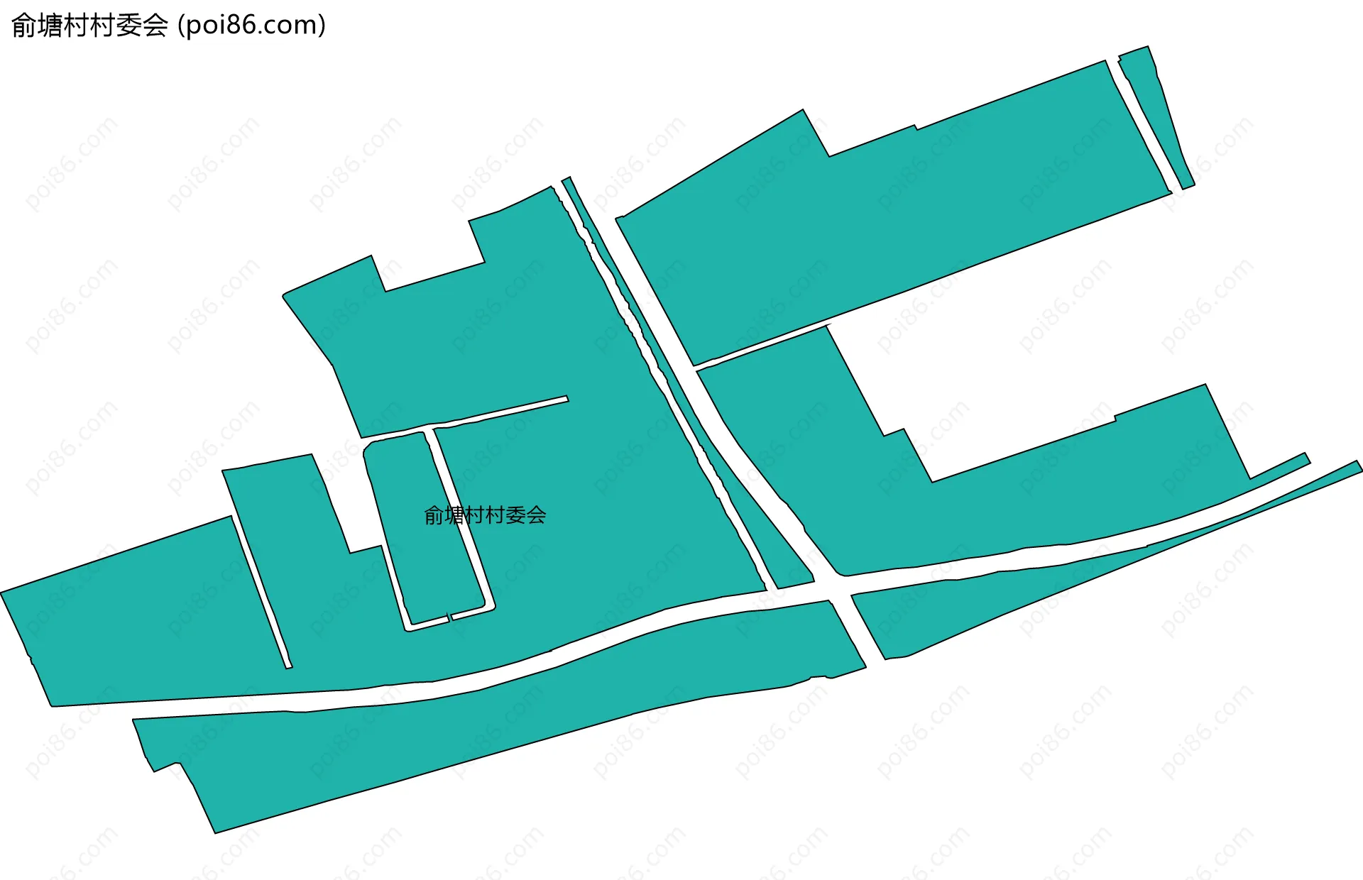俞塘村村委会边界地图