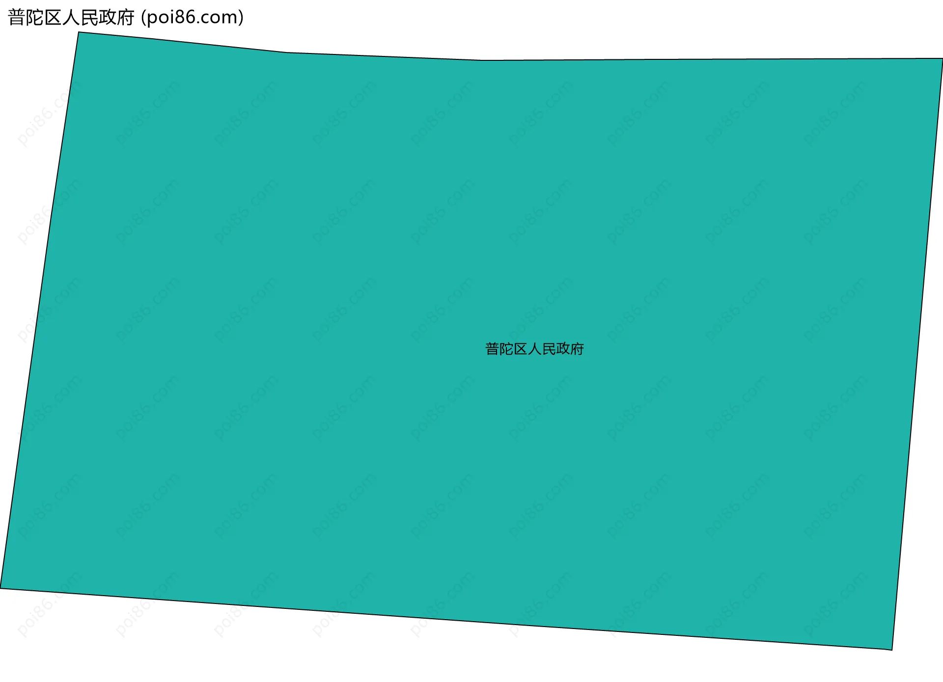 普陀区人民政府边界地图