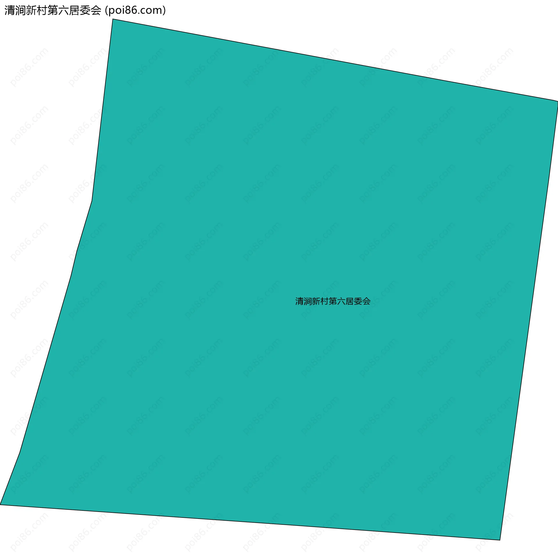 清涧新村第六居委会边界地图