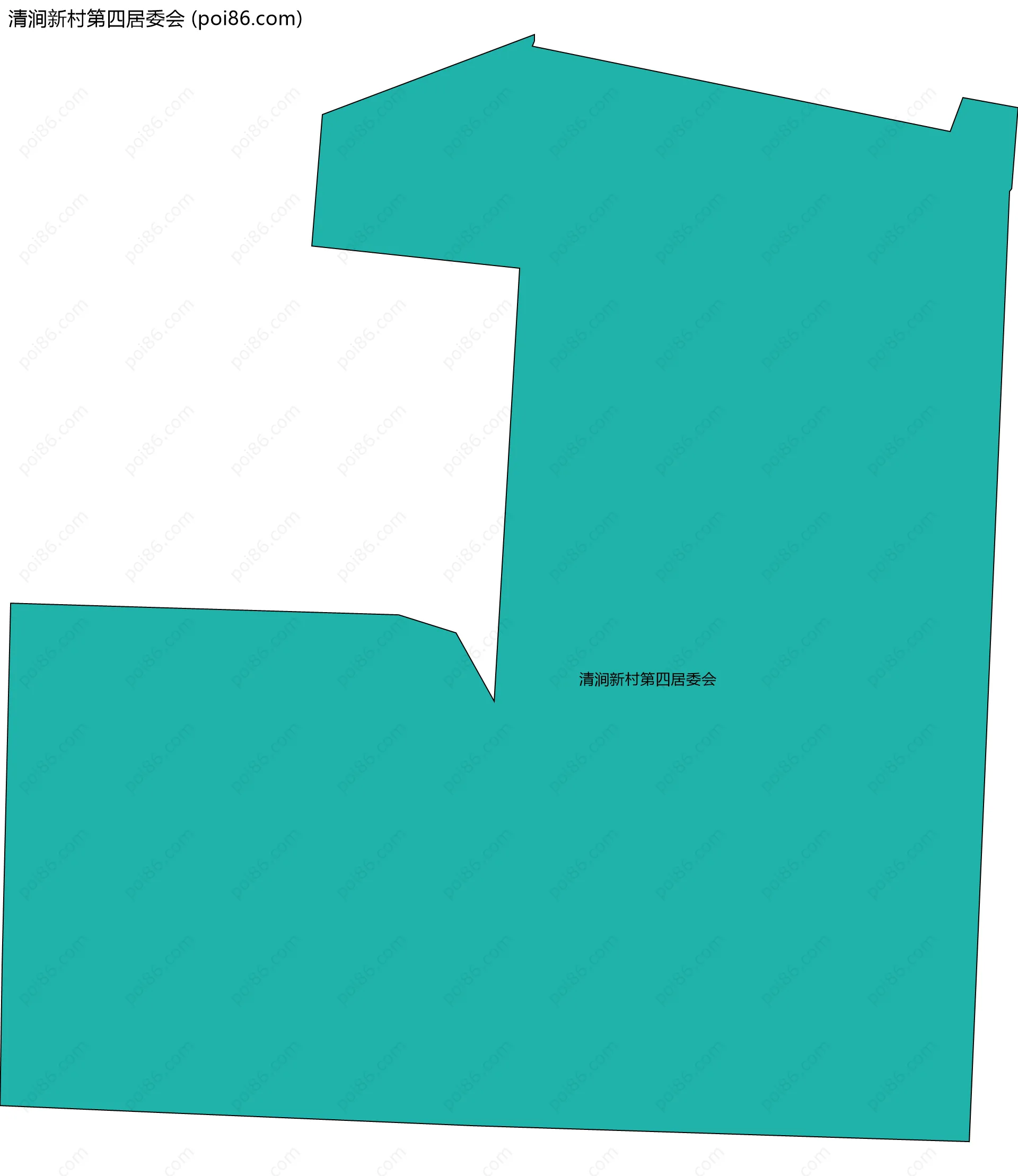 清涧新村第四居委会边界地图