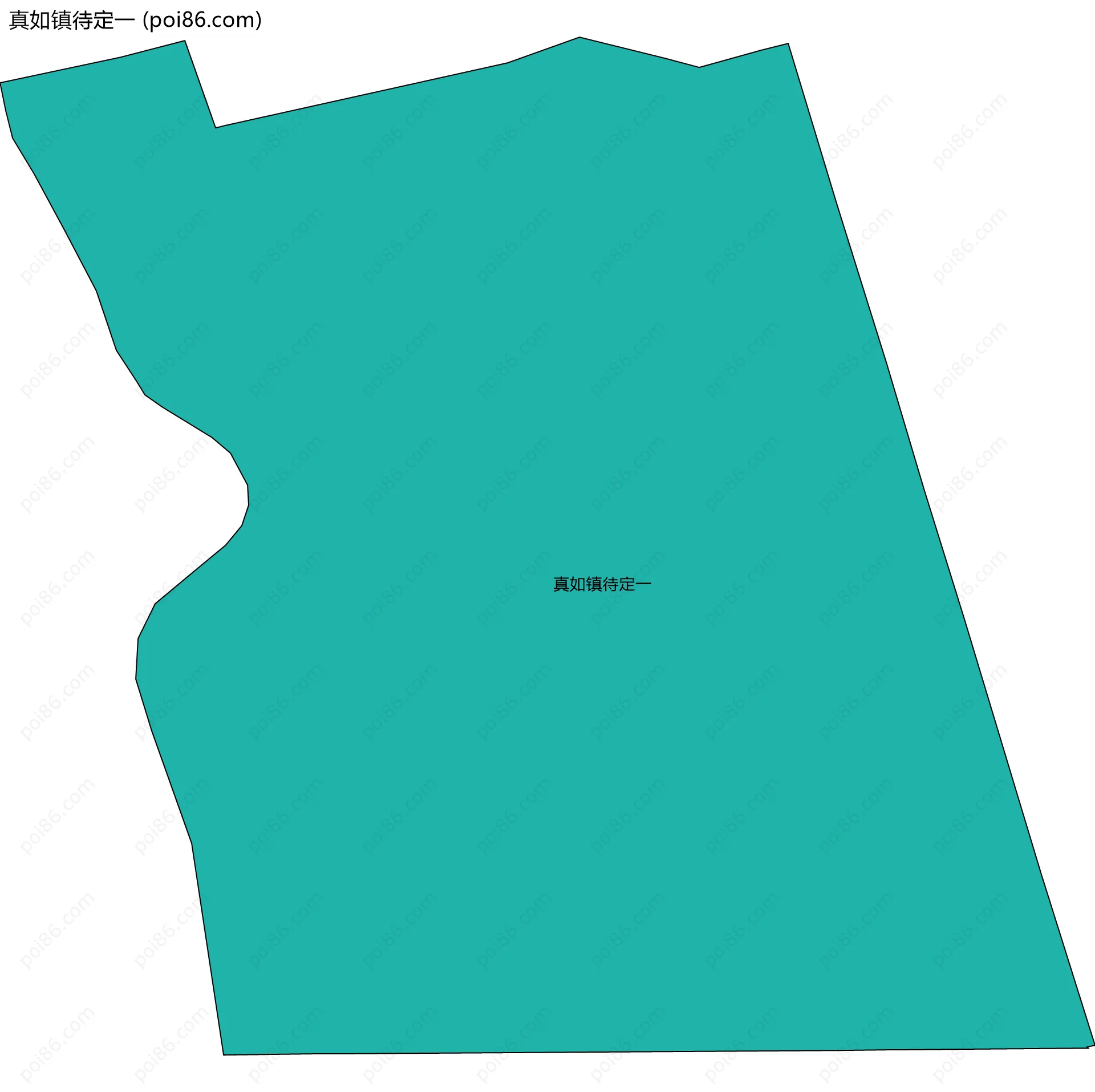 真如镇待定一边界地图
