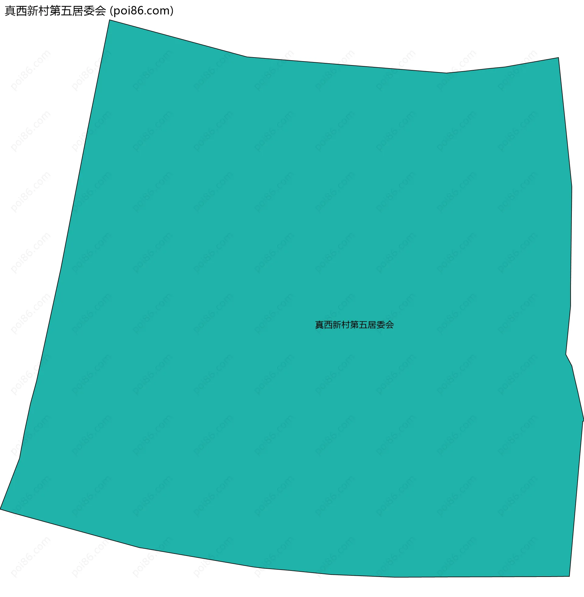 真西新村第五居委会边界地图