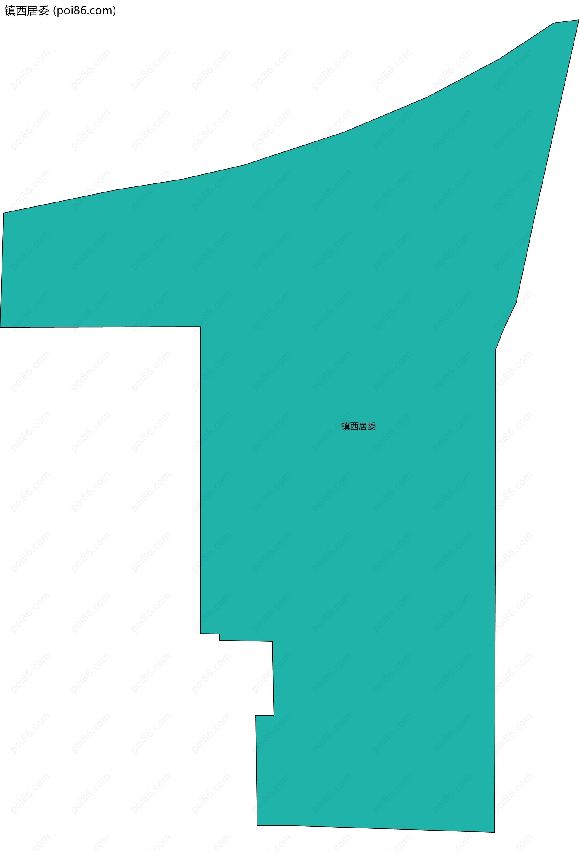 镇西居委边界地图
