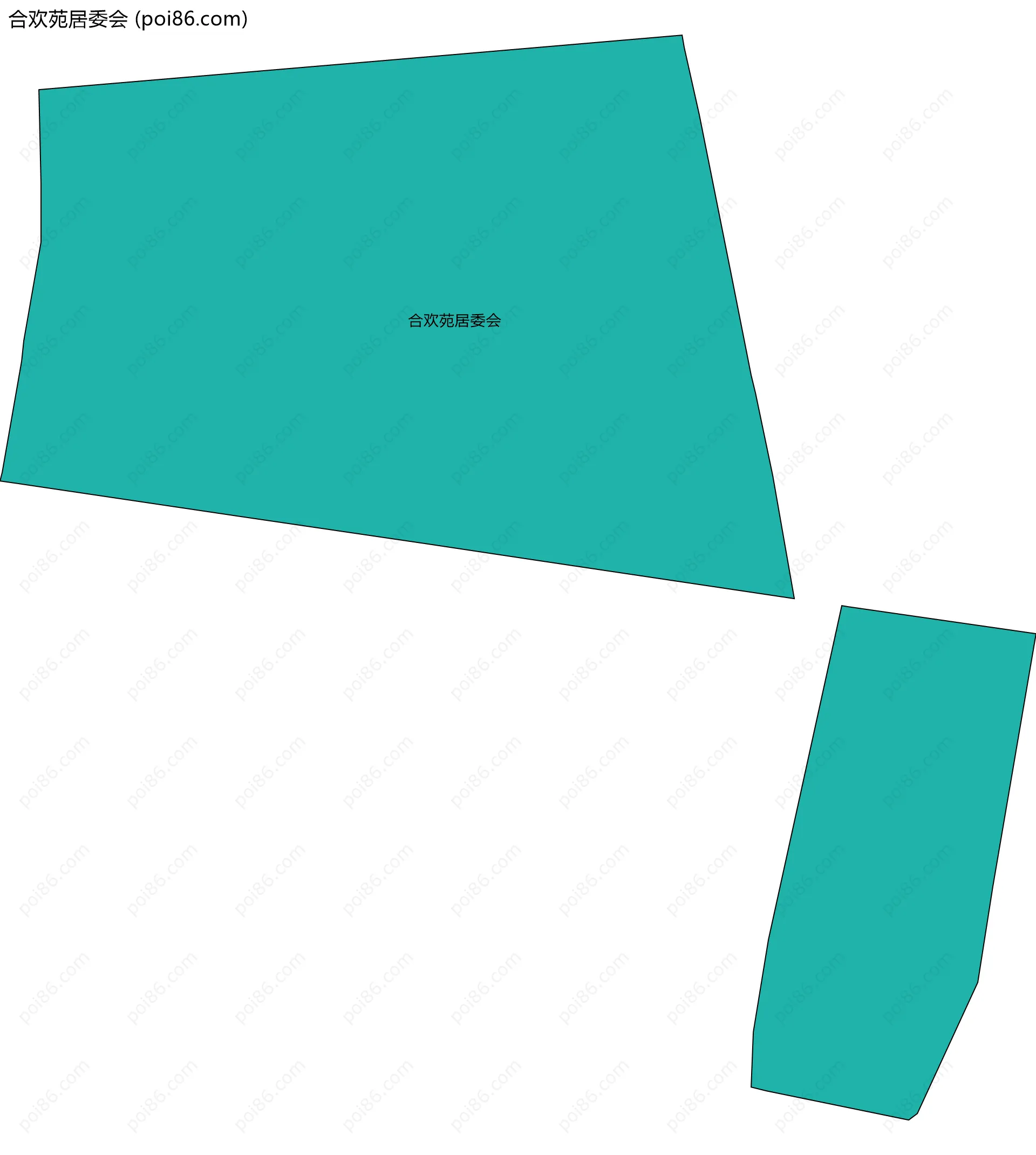 合欢苑居委会边界地图