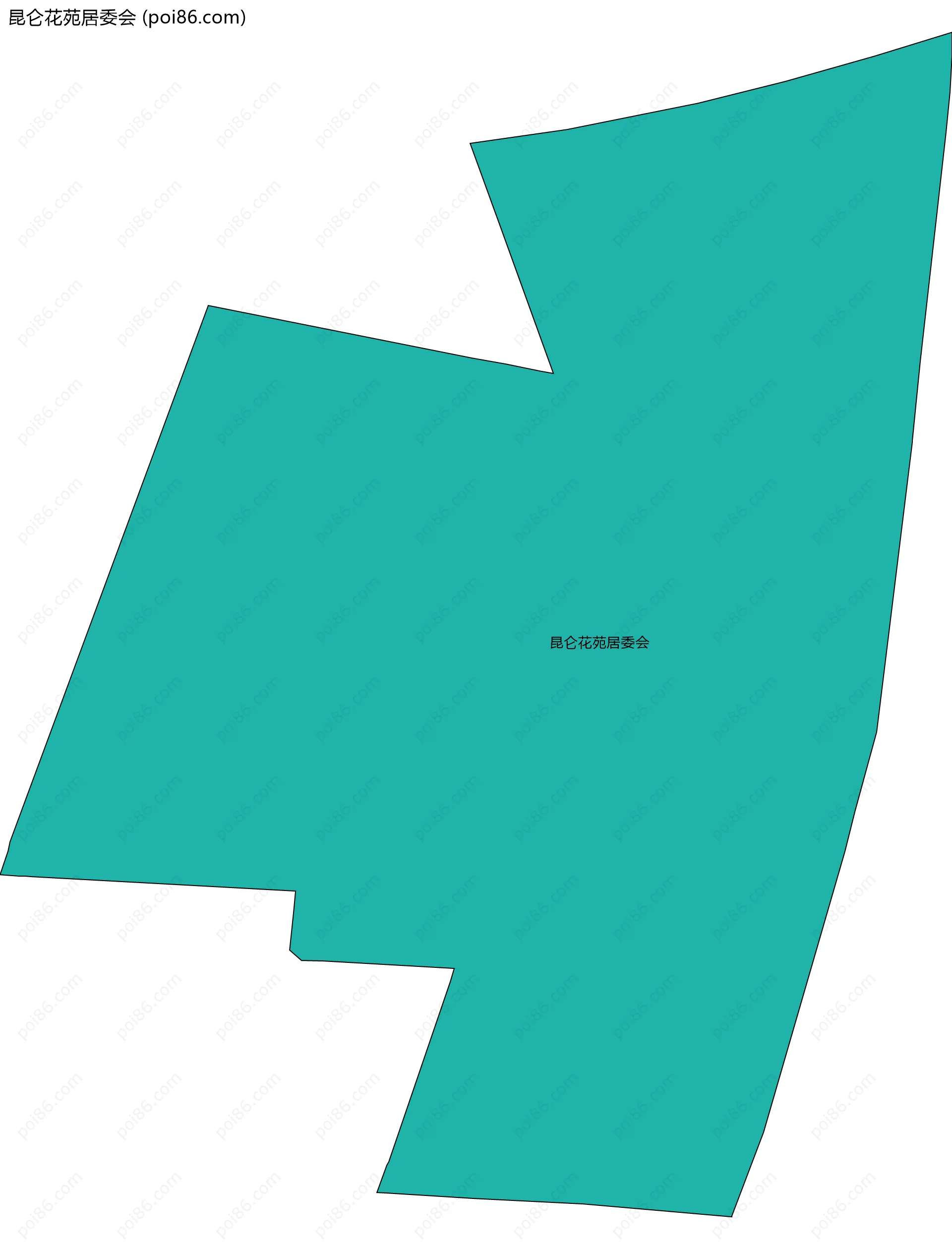 昆仑花苑居委会边界地图