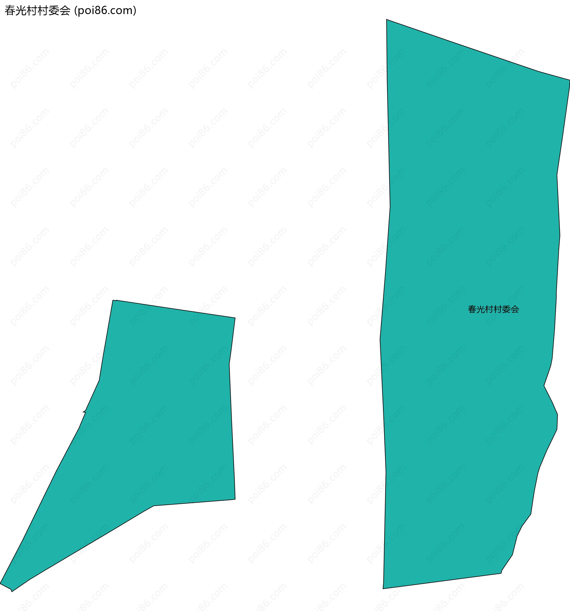 春光村村委会边界地图