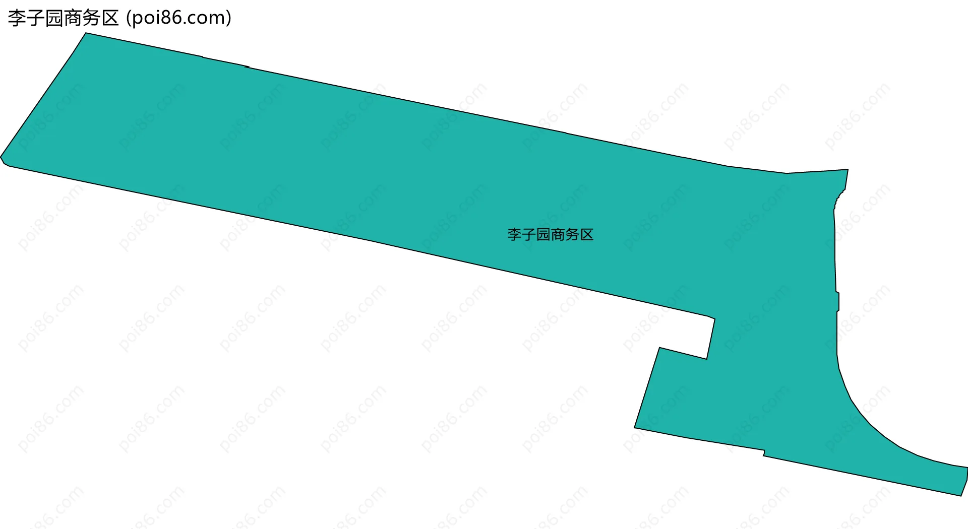 李子园商务区边界地图