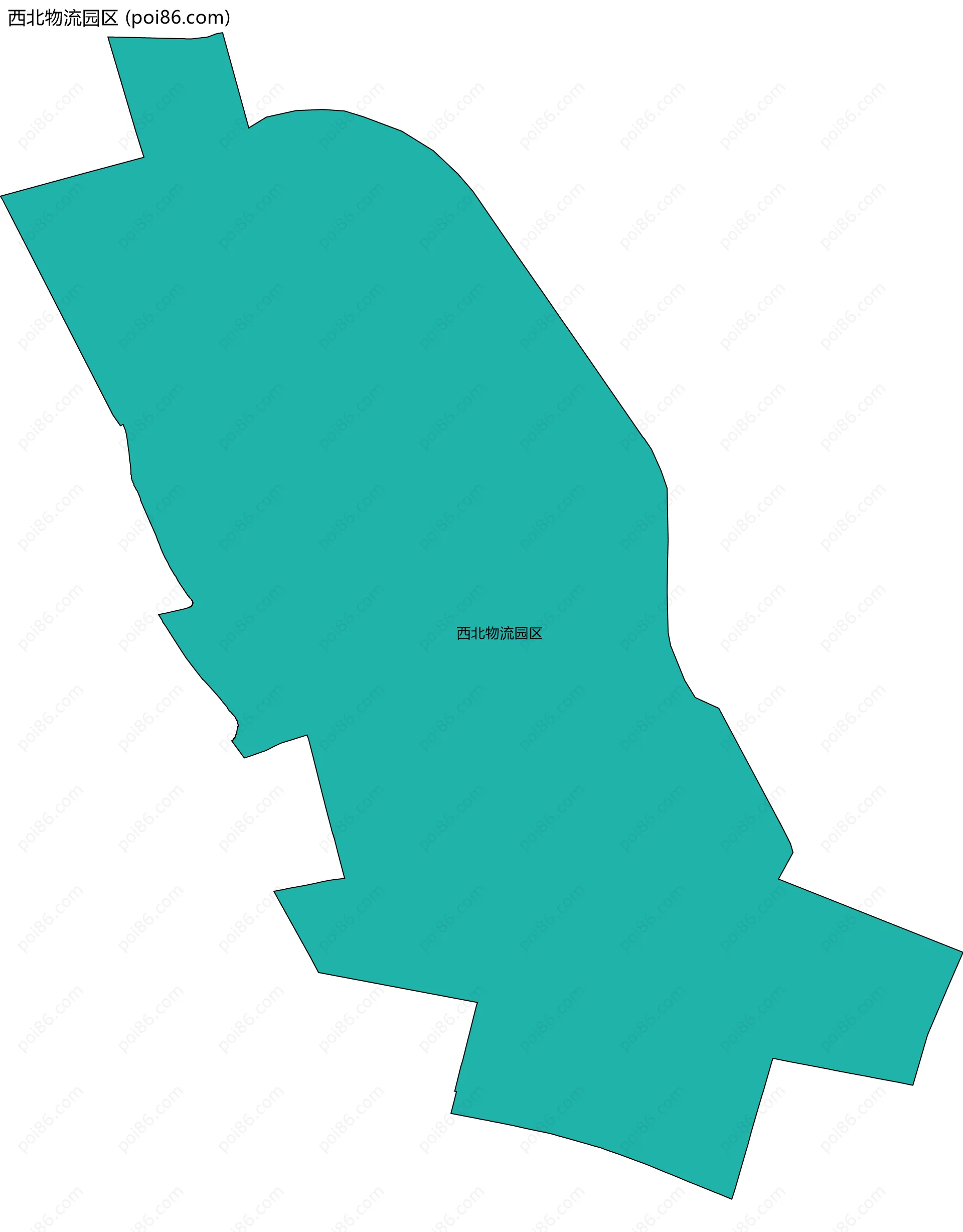 西北物流园区边界地图