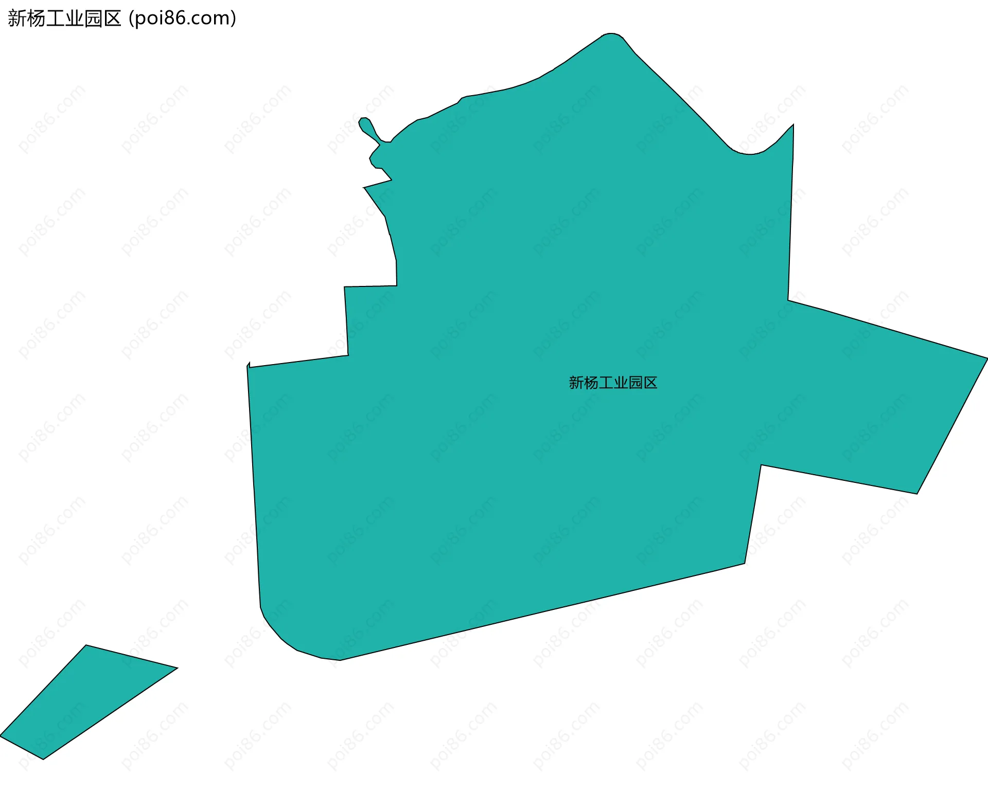 新杨工业园区边界地图