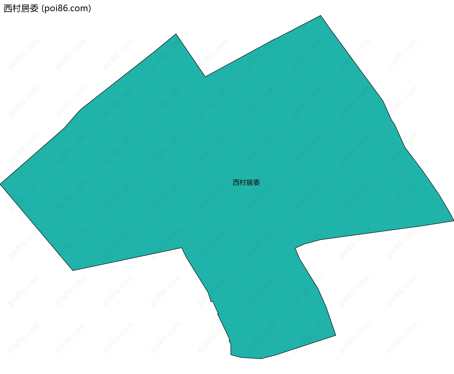 西村居委边界地图