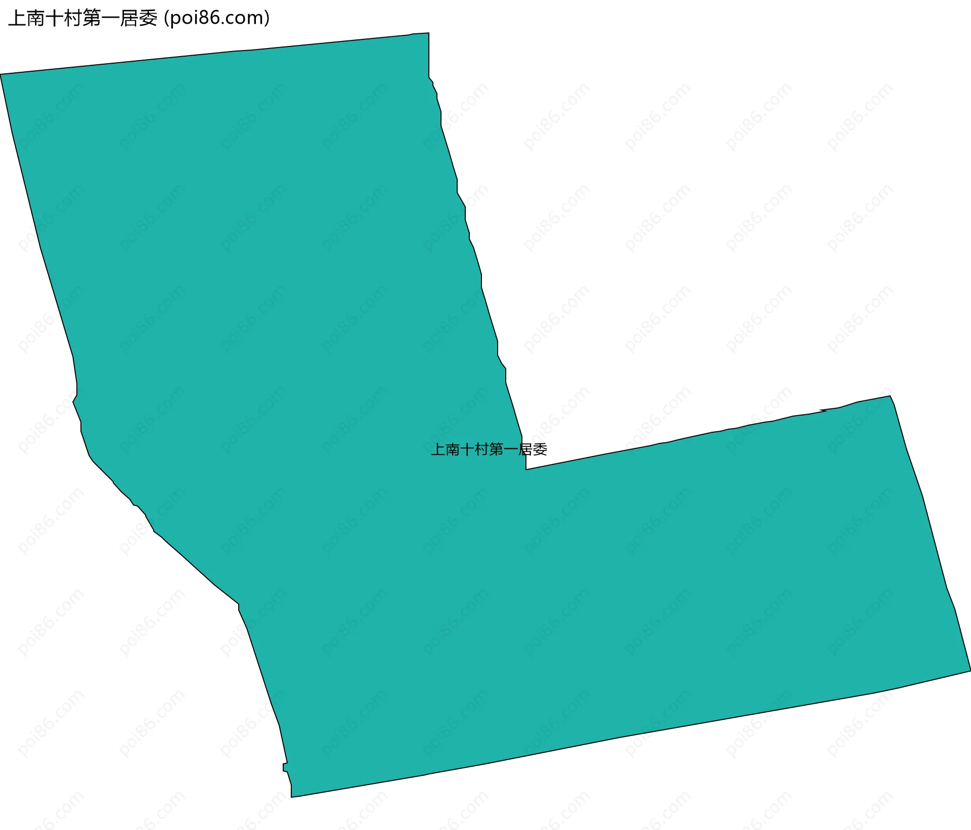 上南十村第一居委边界地图
