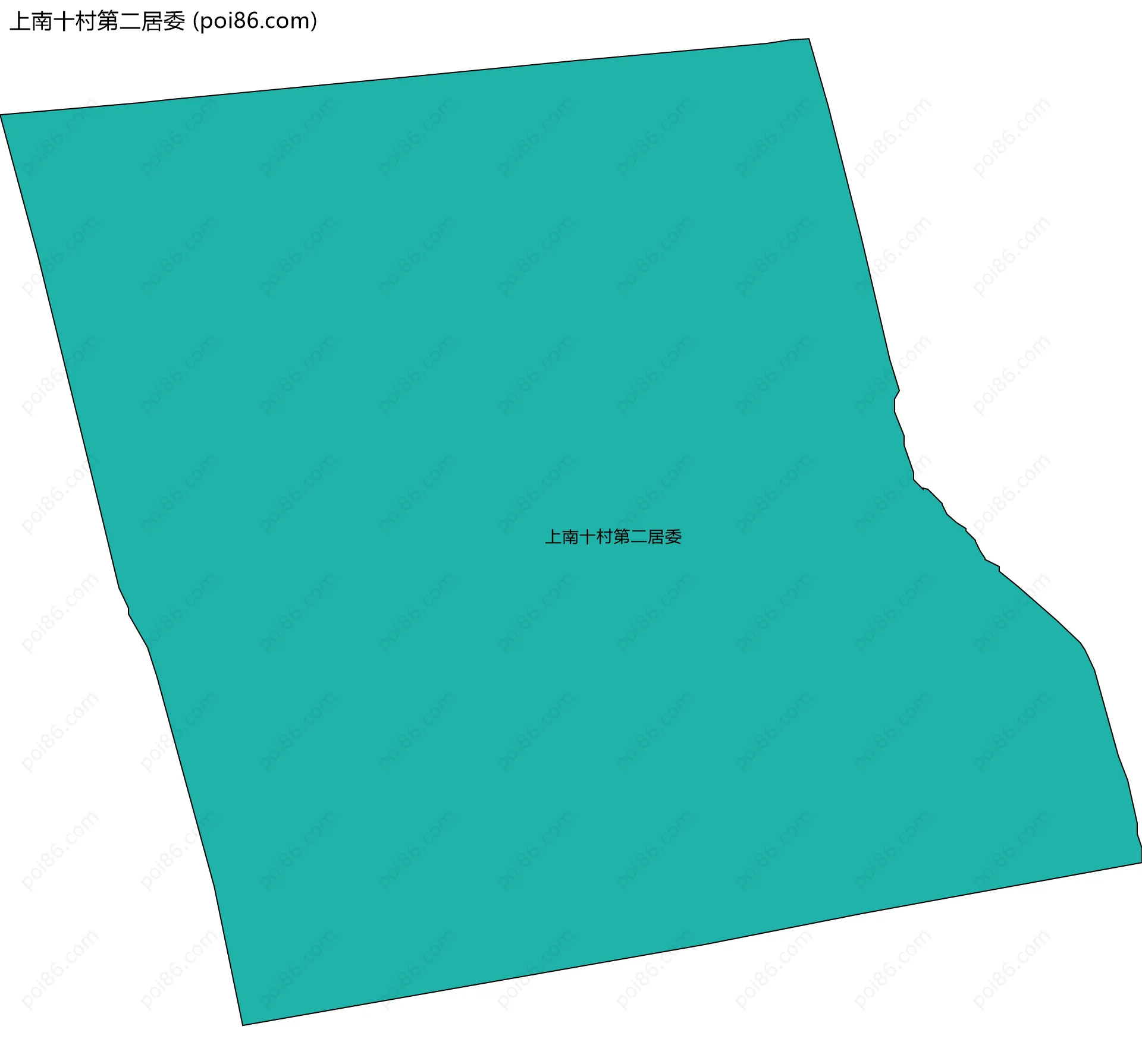上南十村第二居委边界地图