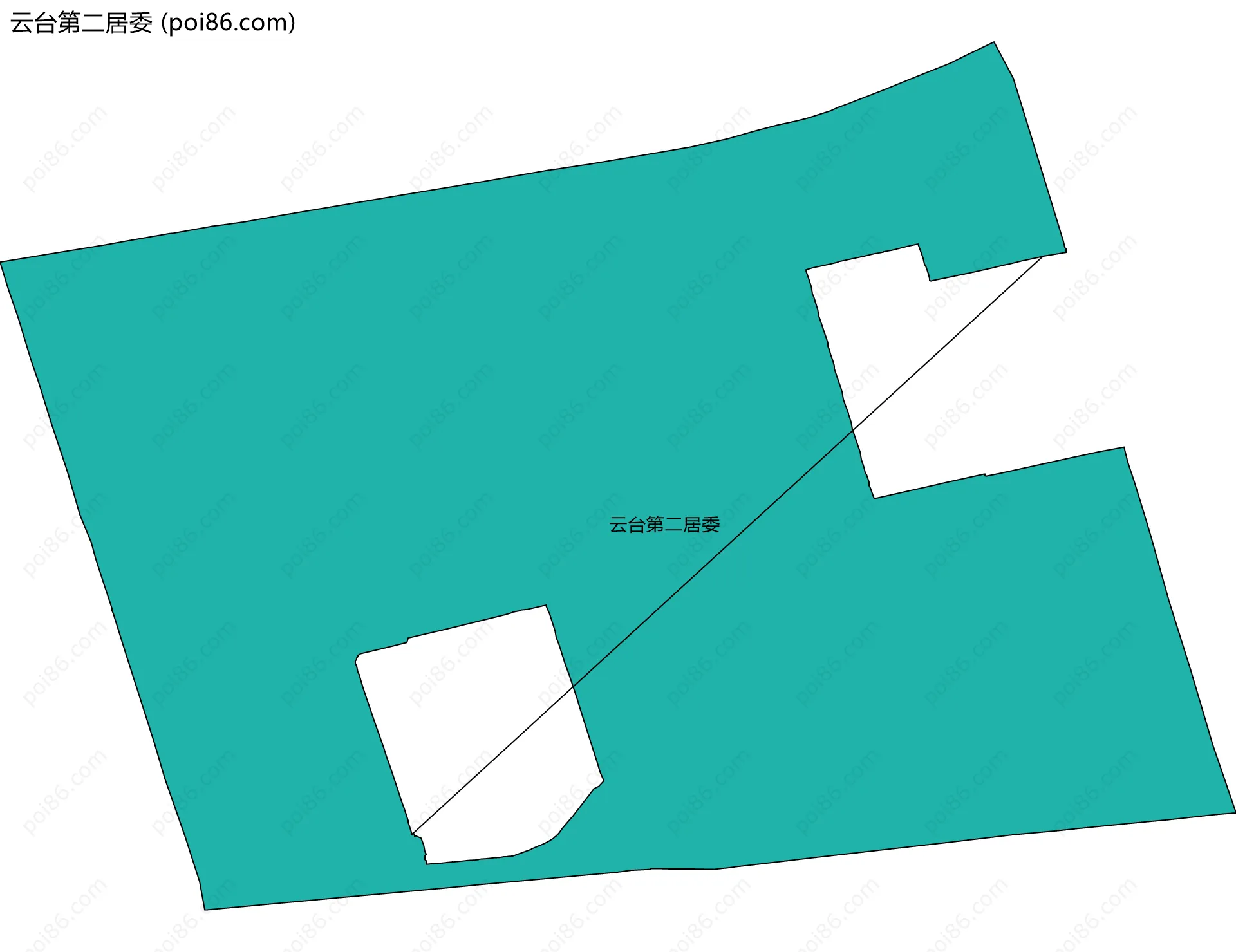云台第二居委边界地图