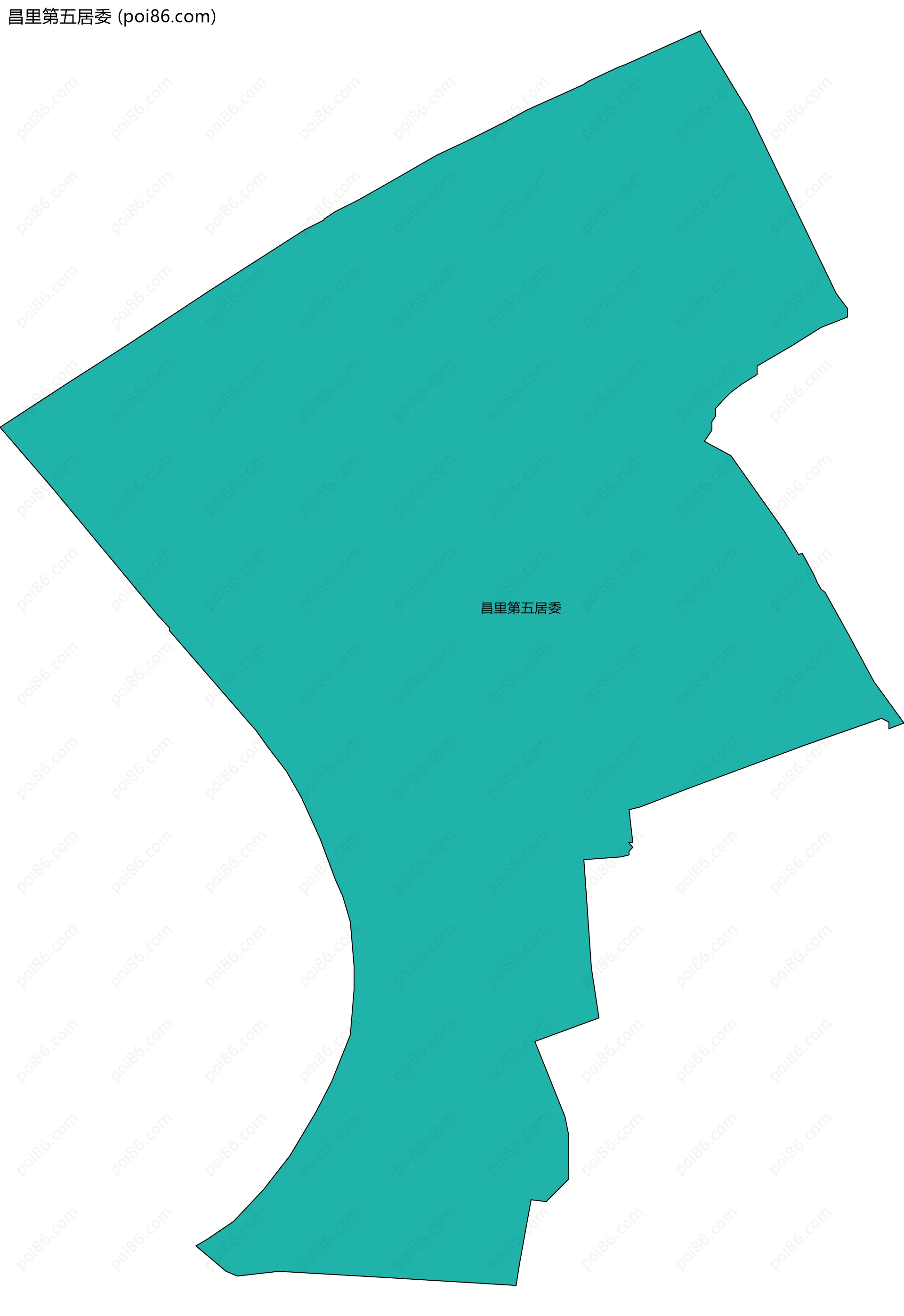 昌里第五居委边界地图