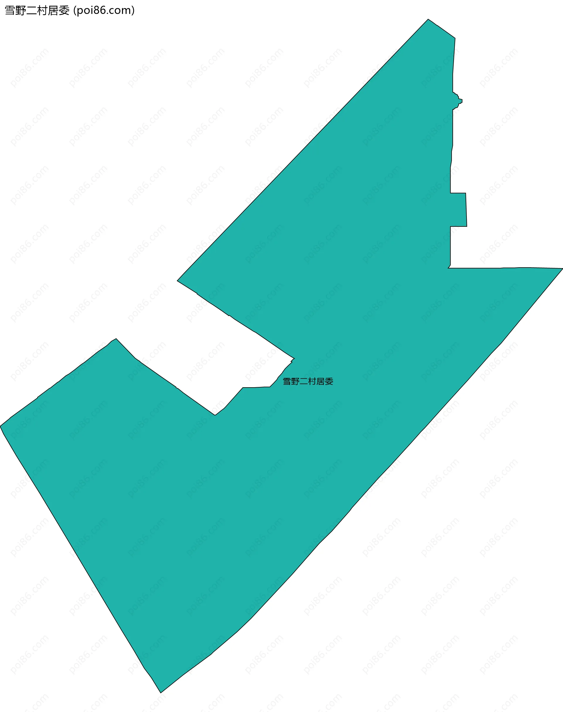 雪野二村居委边界地图