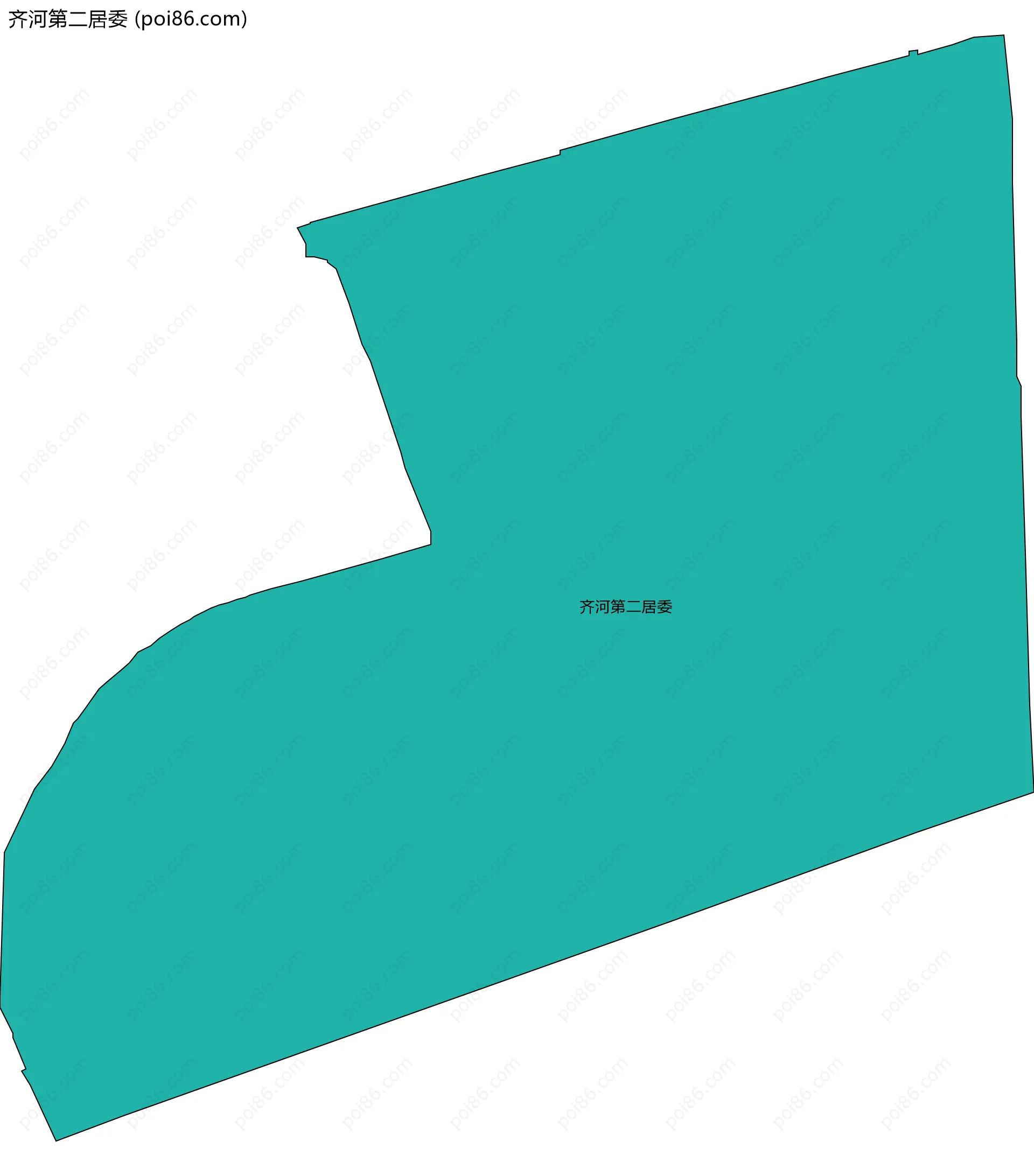 齐河第二居委边界地图