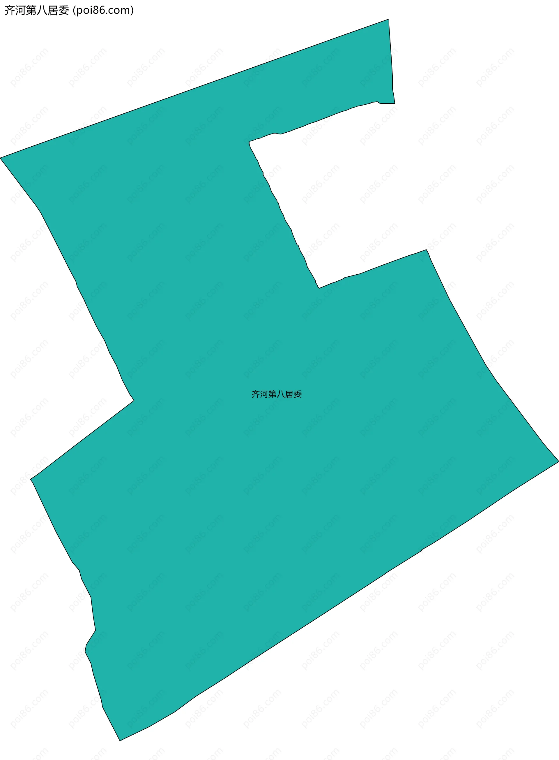 齐河第八居委边界地图