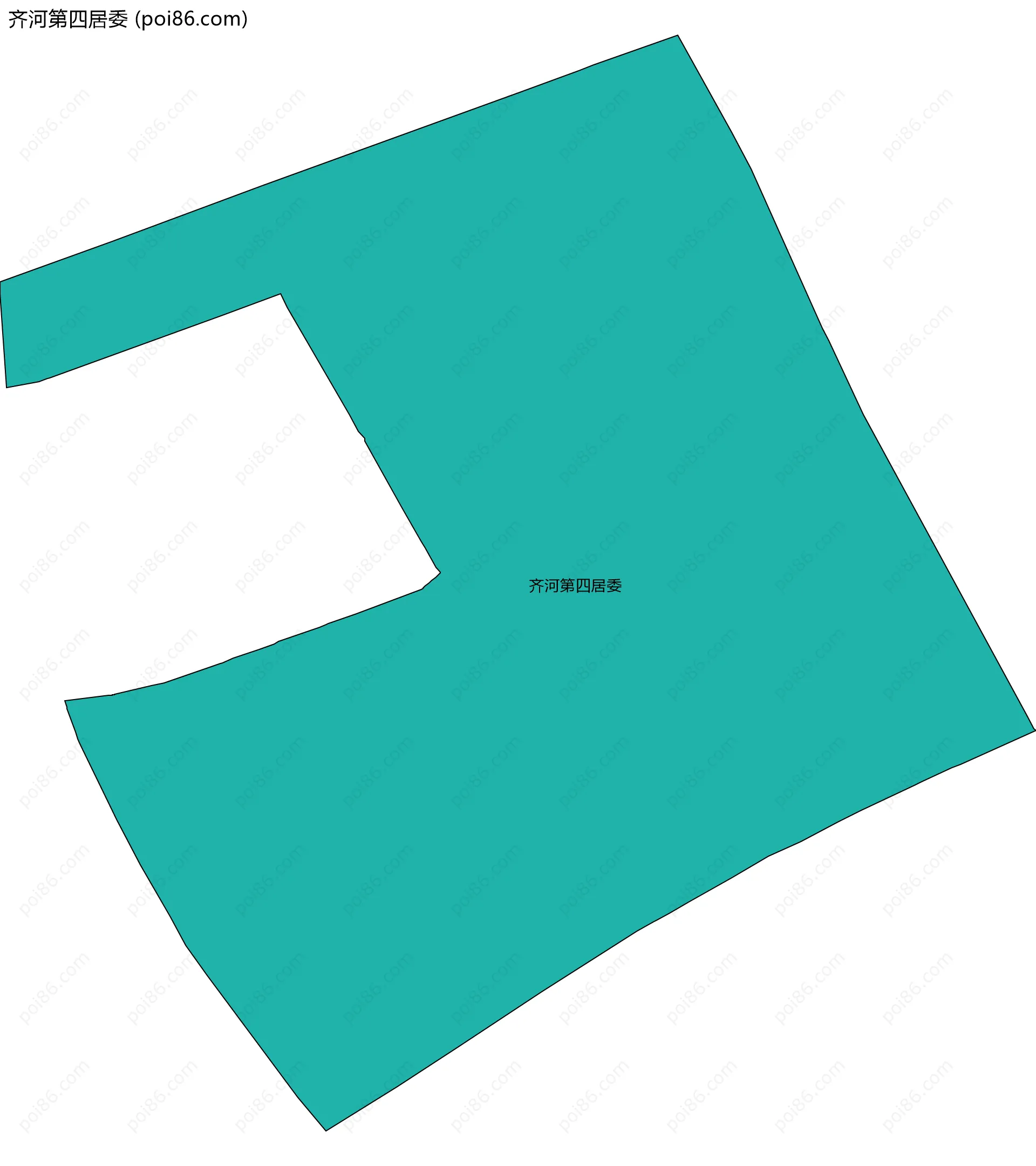 齐河第四居委边界地图