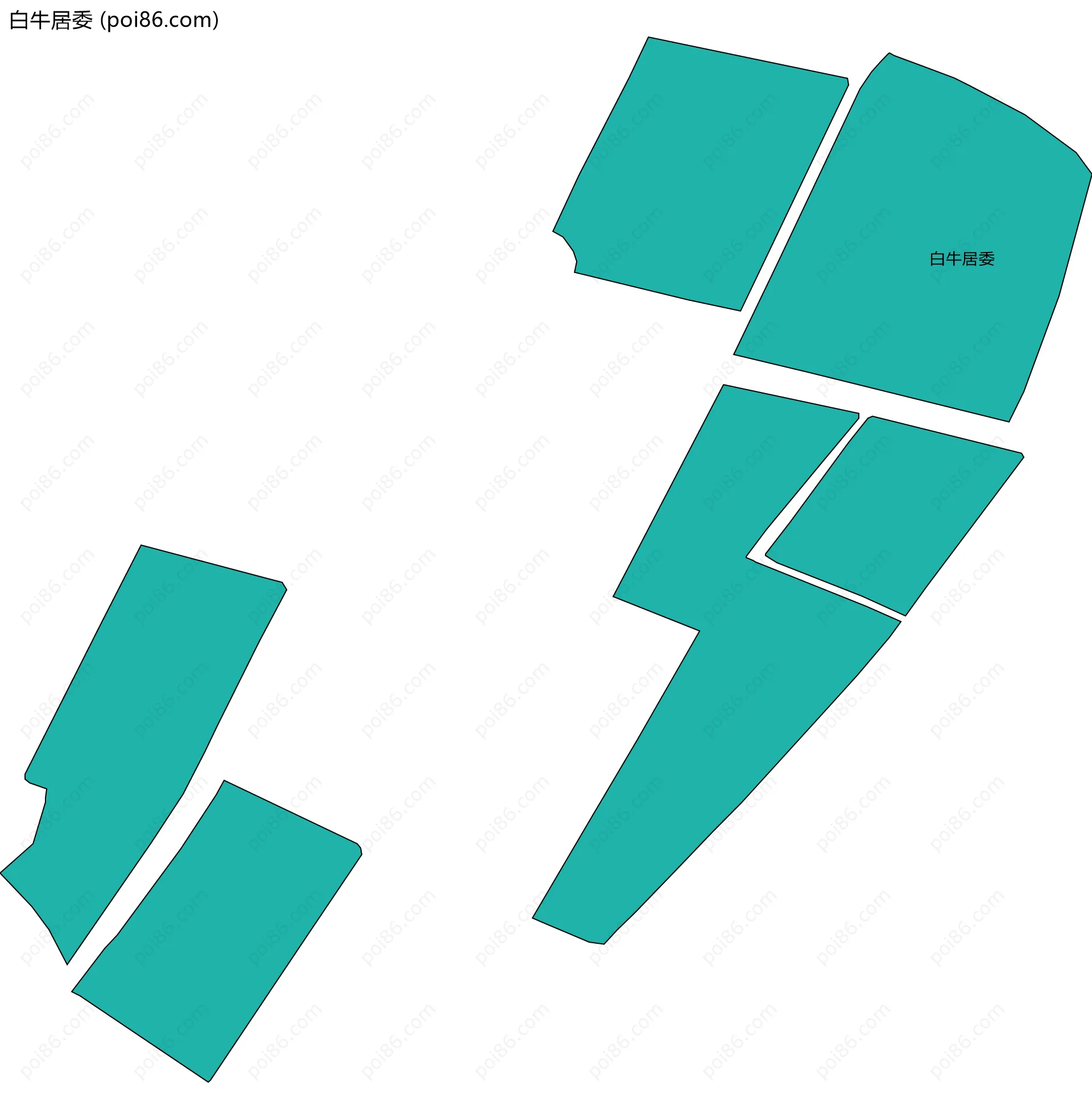 白牛居委边界地图