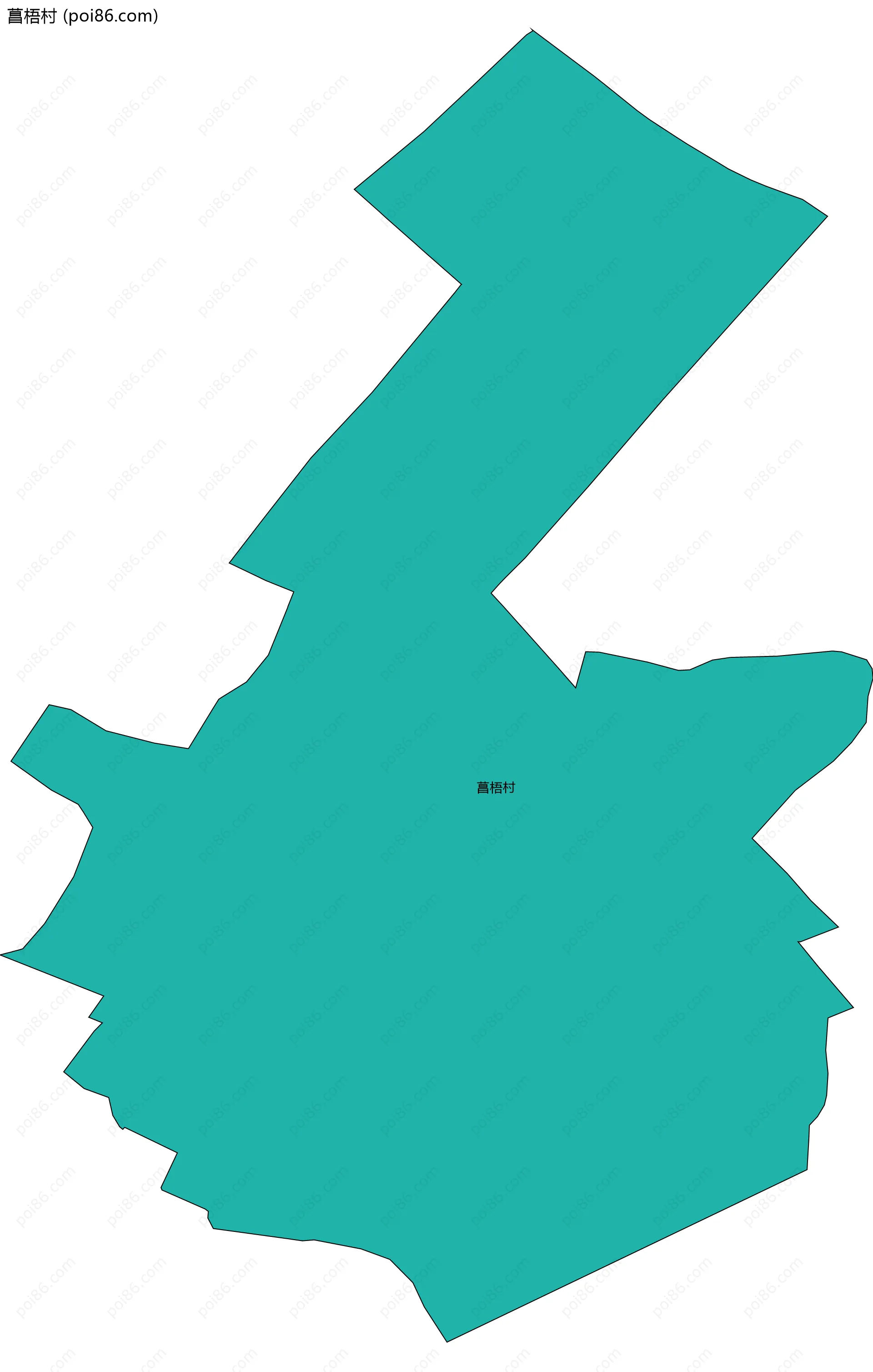 菖梧村边界地图