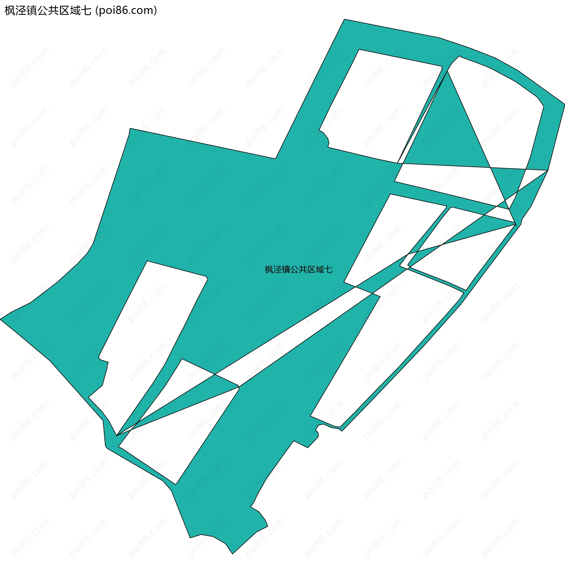 枫泾镇公共区域七边界地图