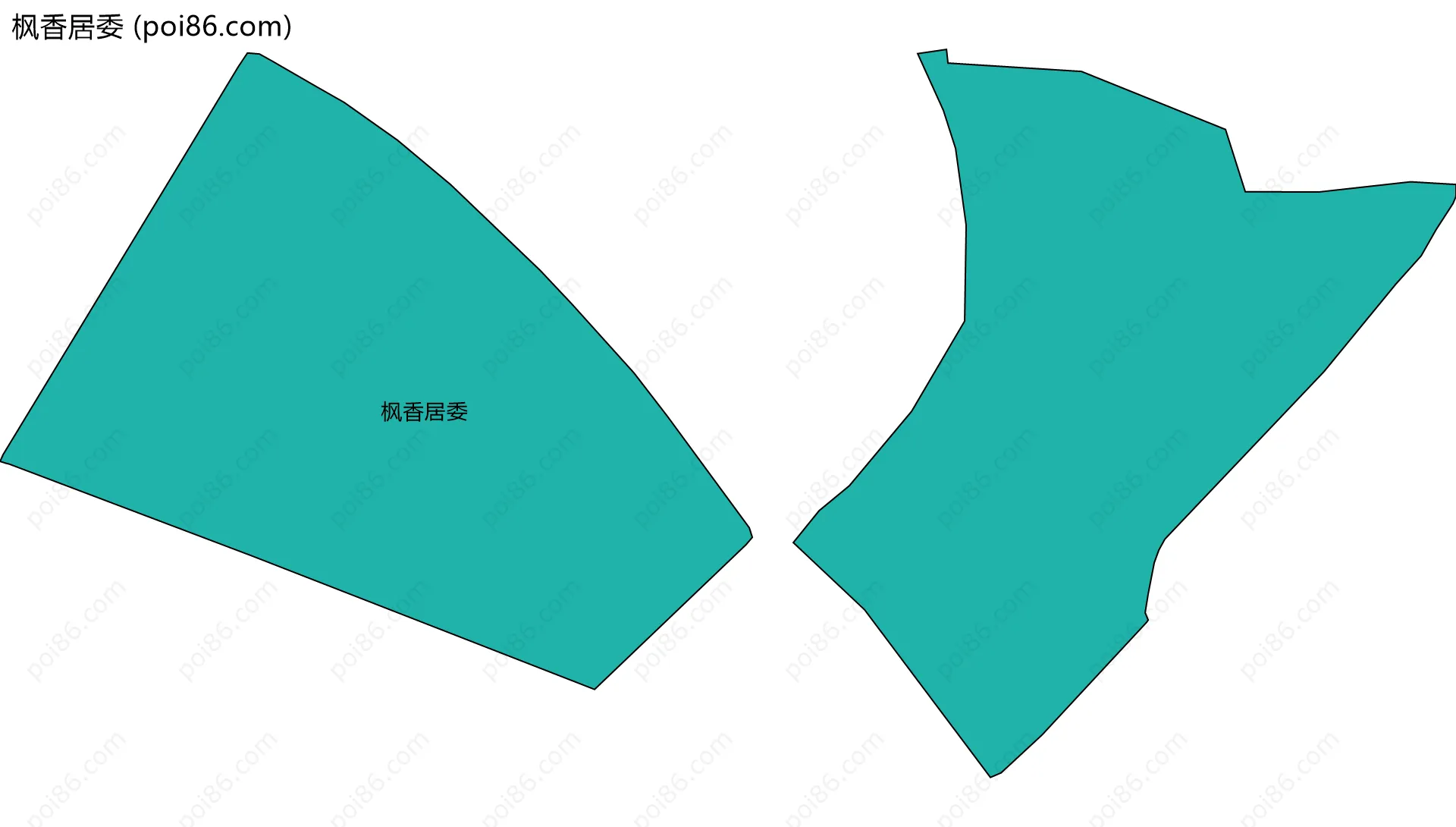 枫香居委边界地图