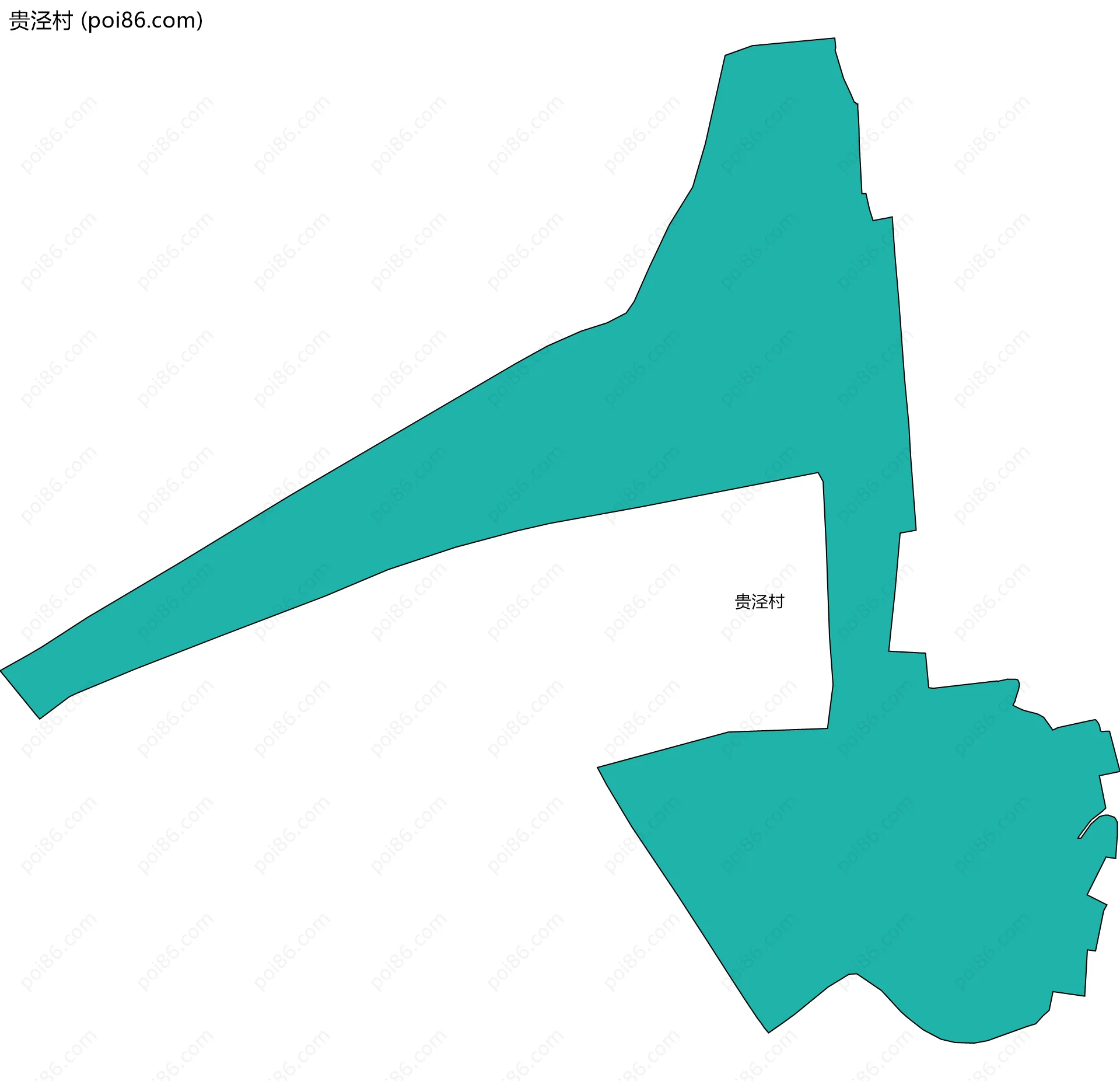贵泾村边界地图