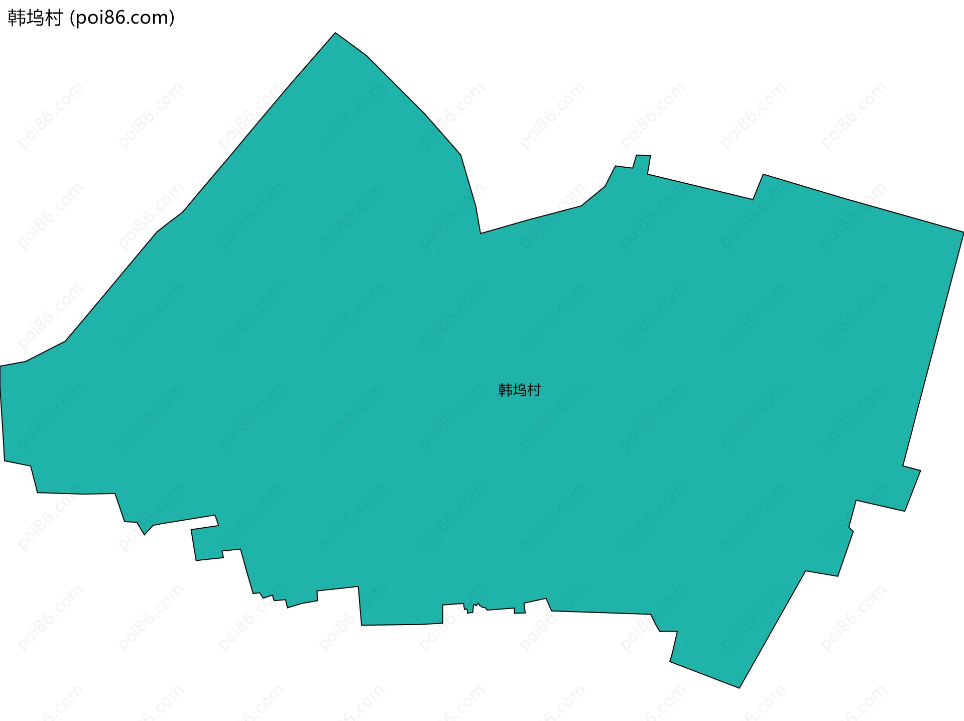 韩坞村边界地图