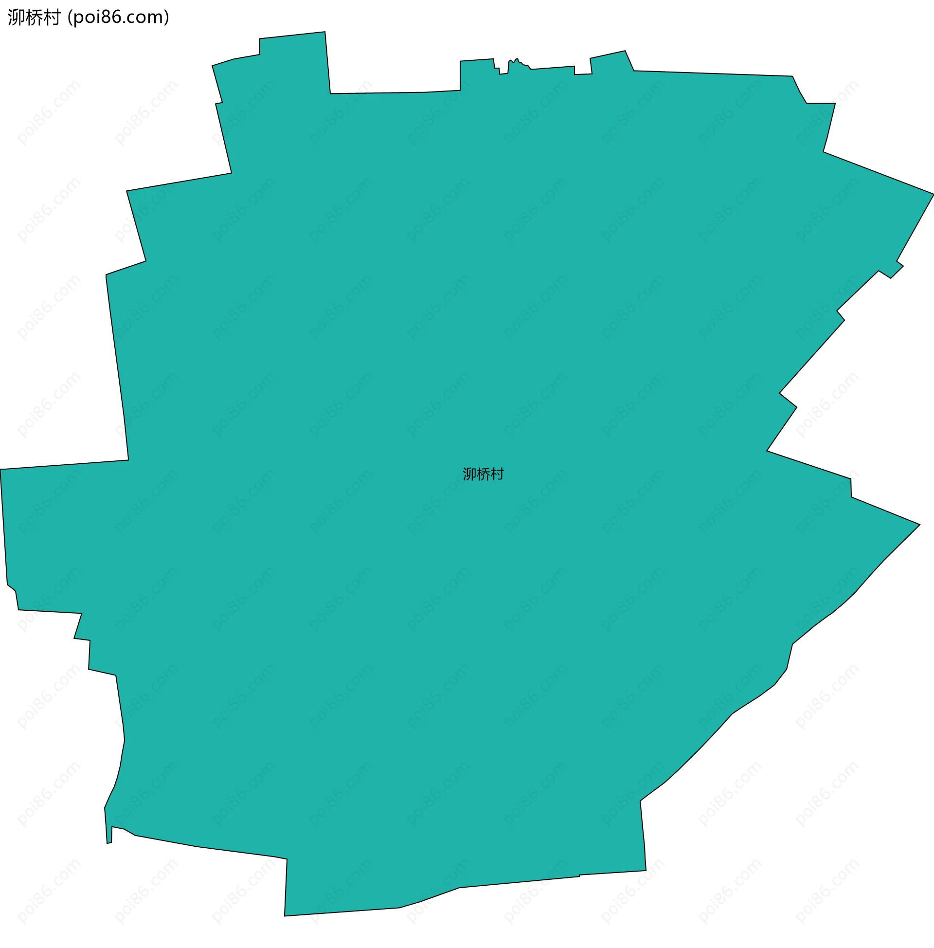 泖桥村边界地图