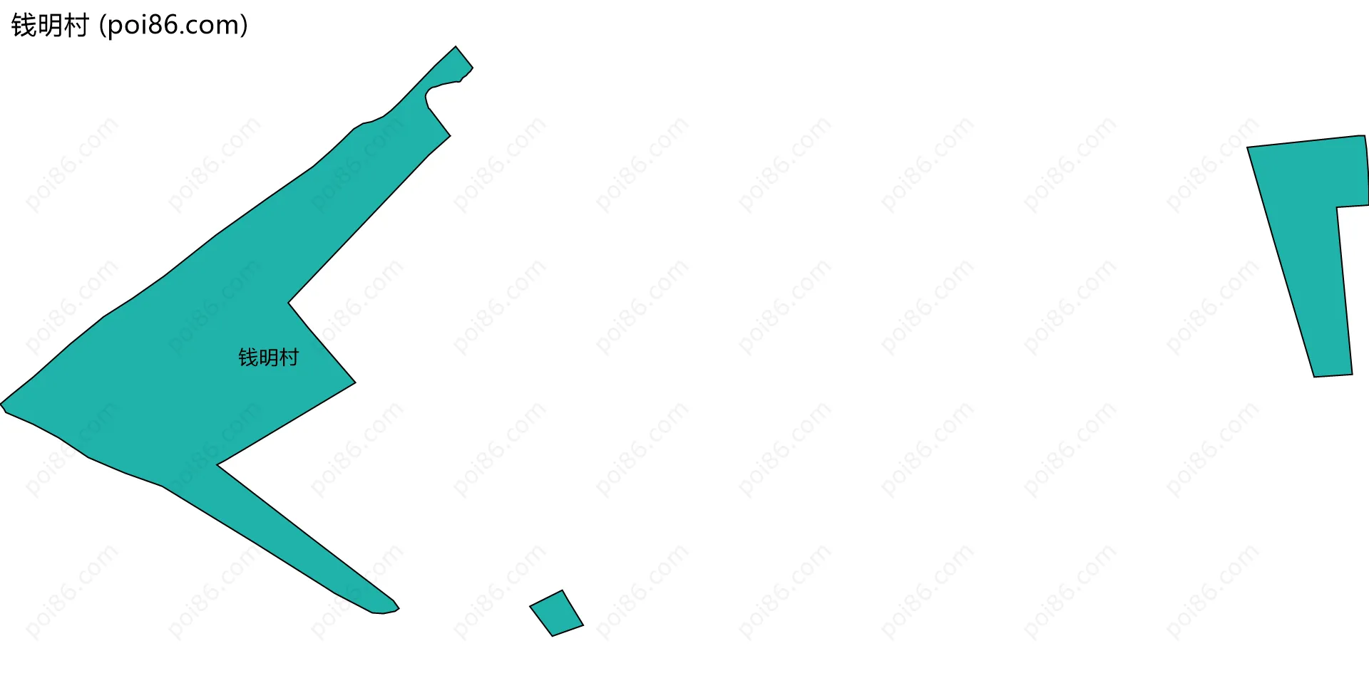 钱明村边界地图