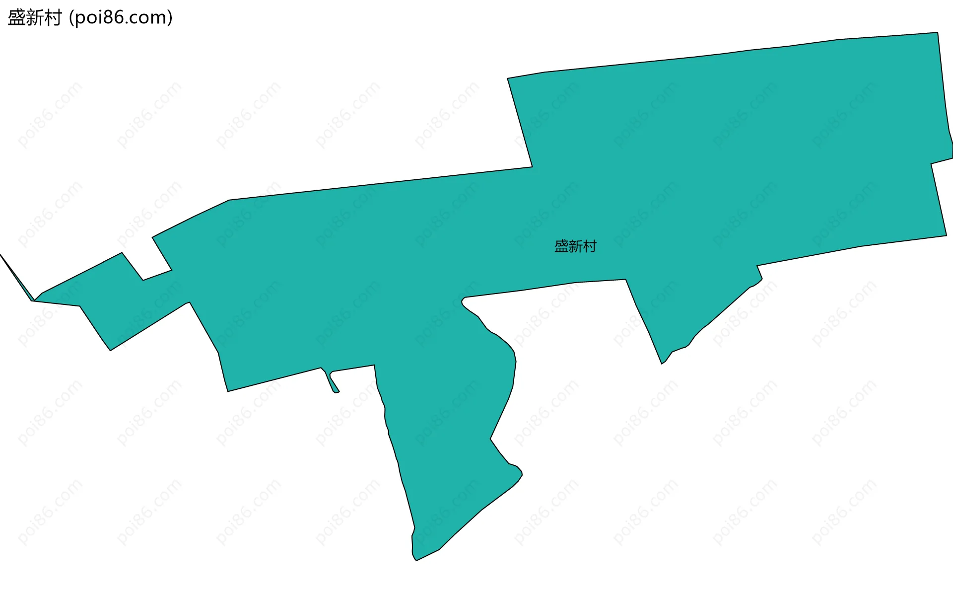 盛新村边界地图