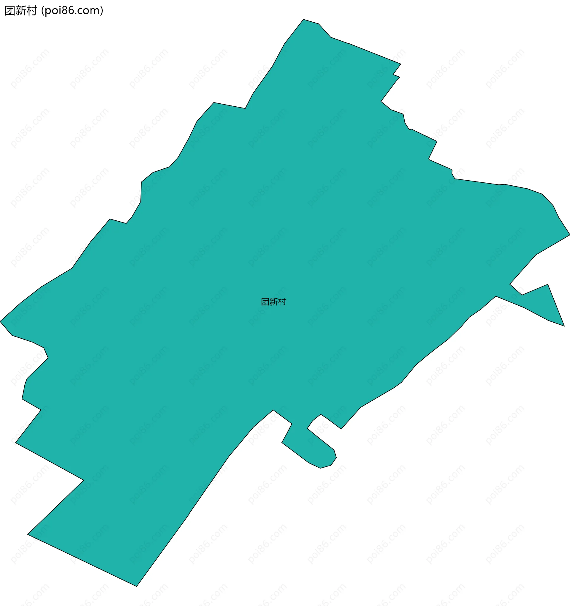 团新村边界地图