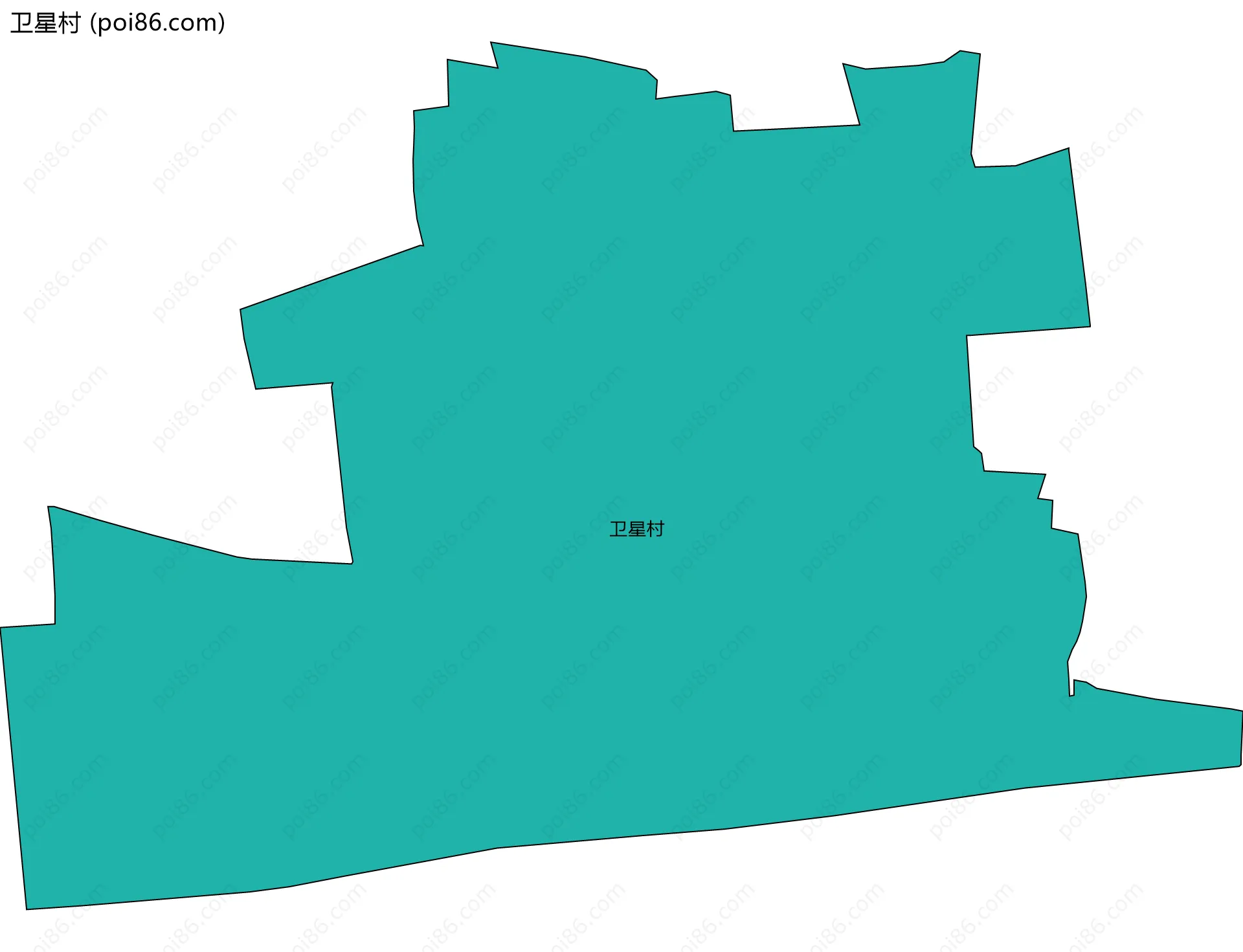卫星村边界地图