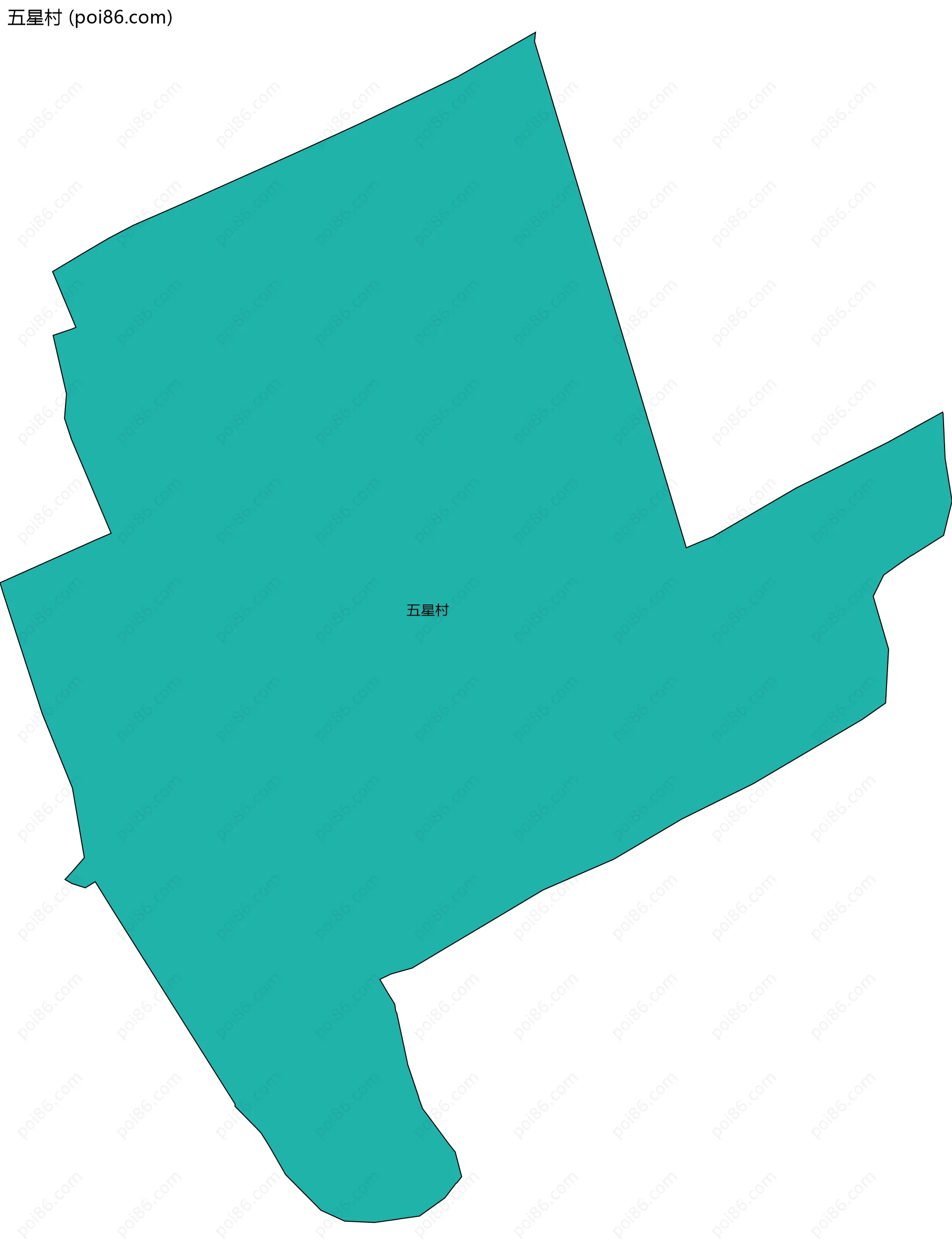 五星村边界地图