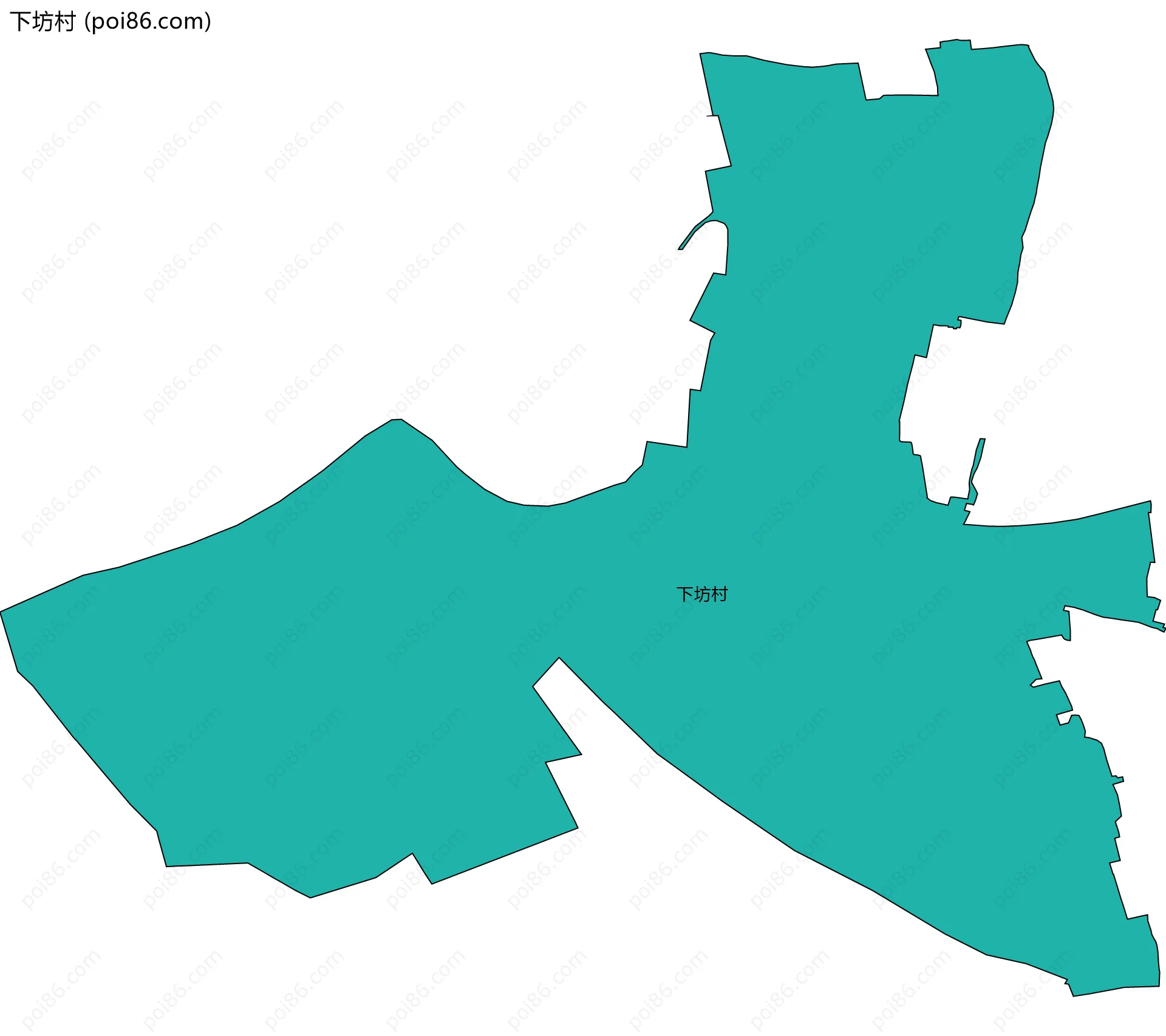 下坊村边界地图