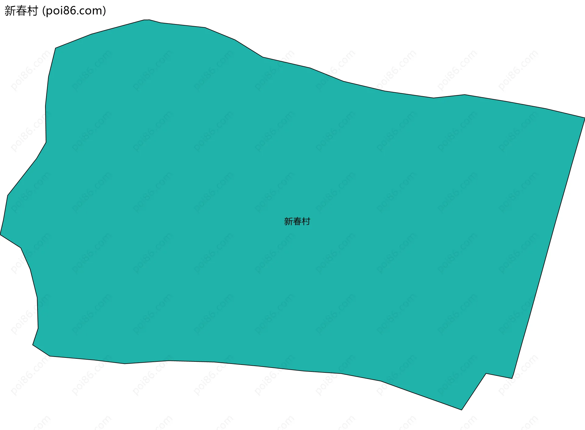 新春村边界地图