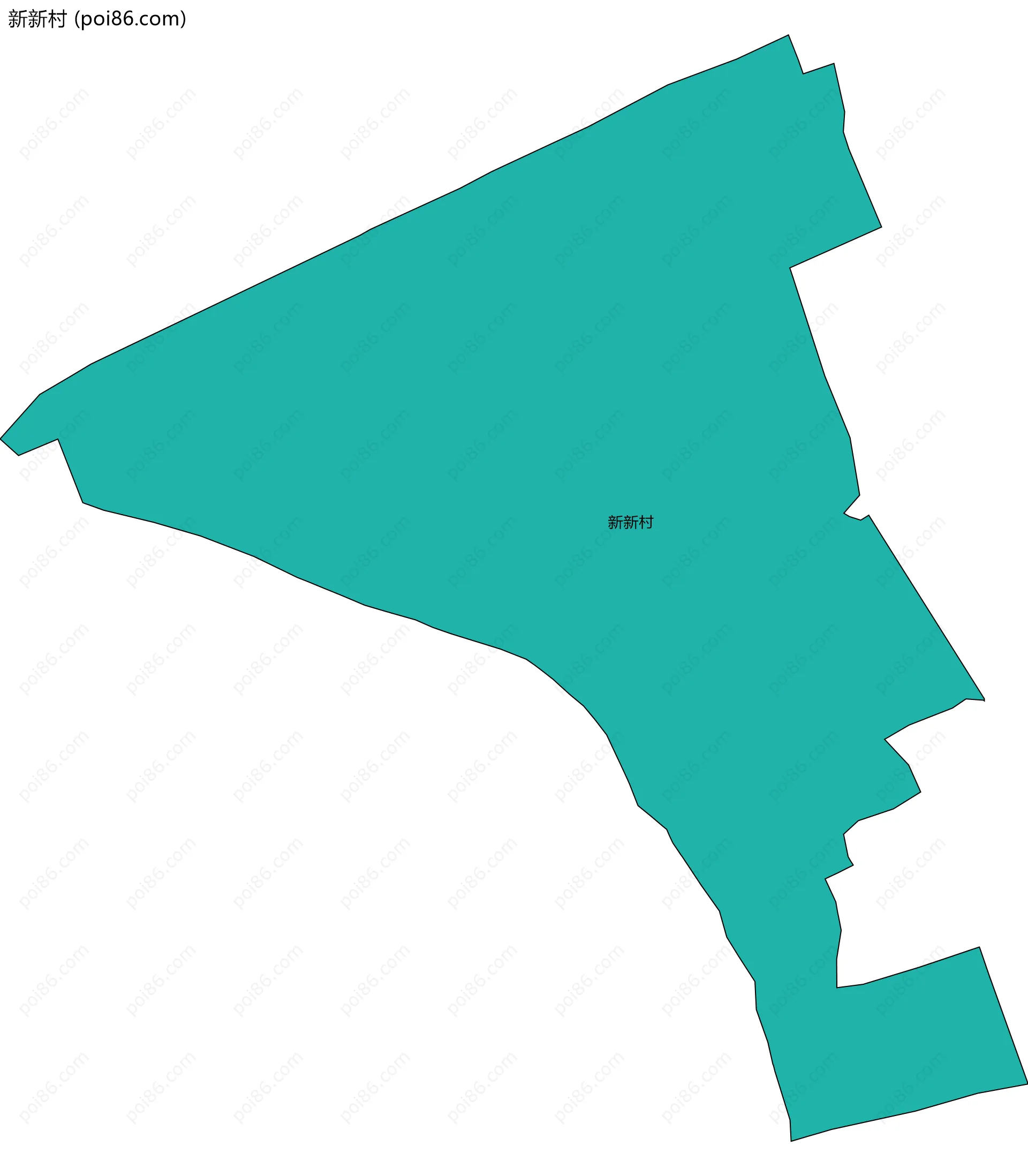 新新村边界地图