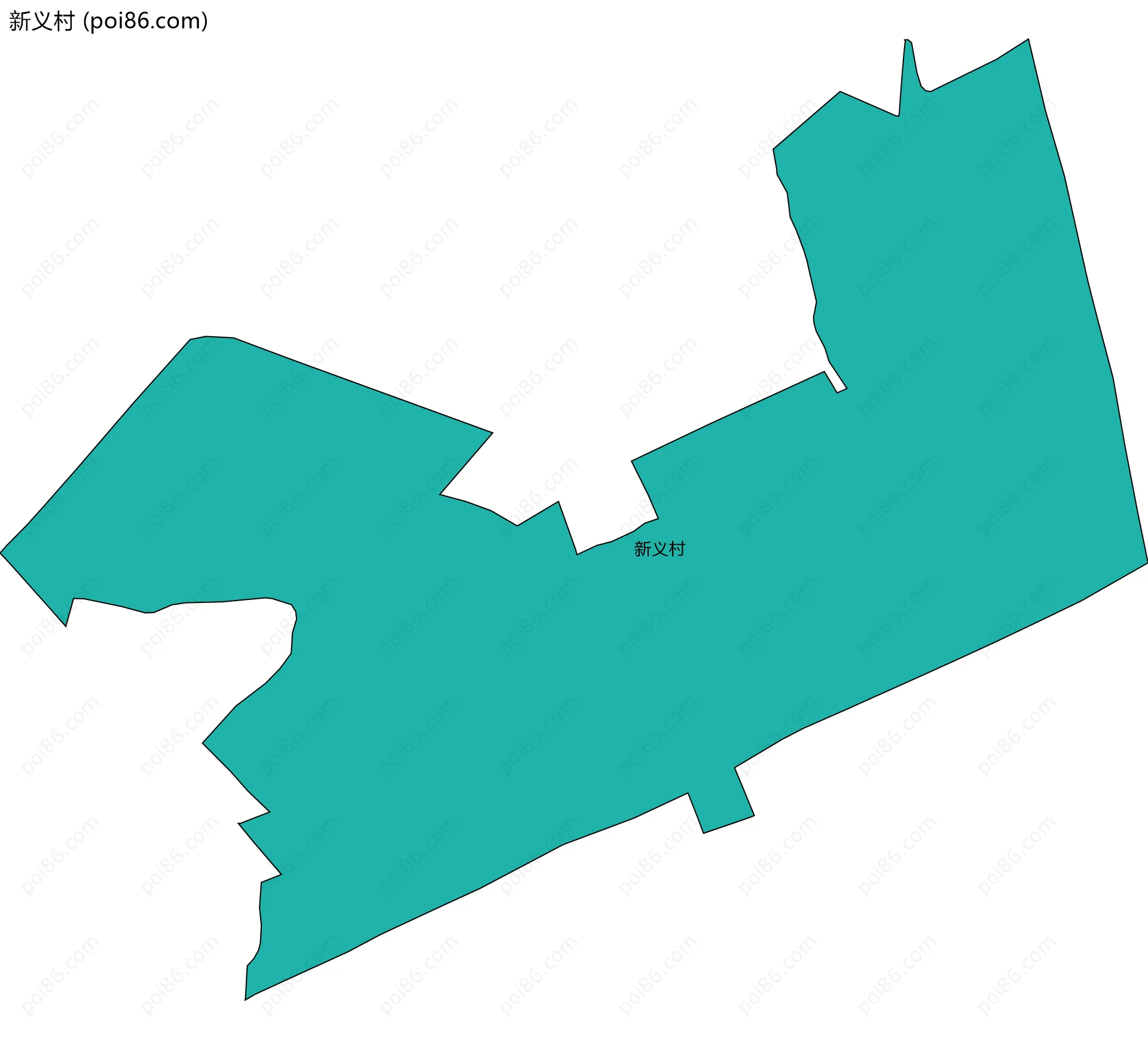 新义村边界地图