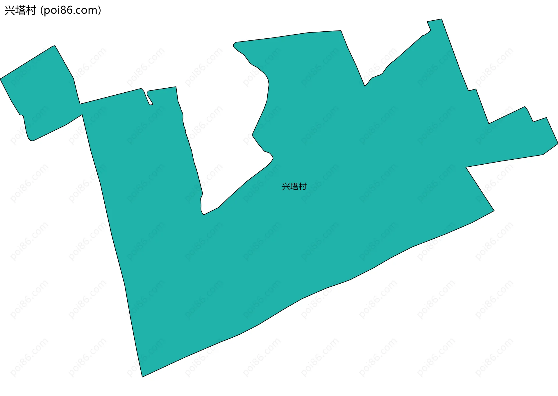 兴塔村边界地图