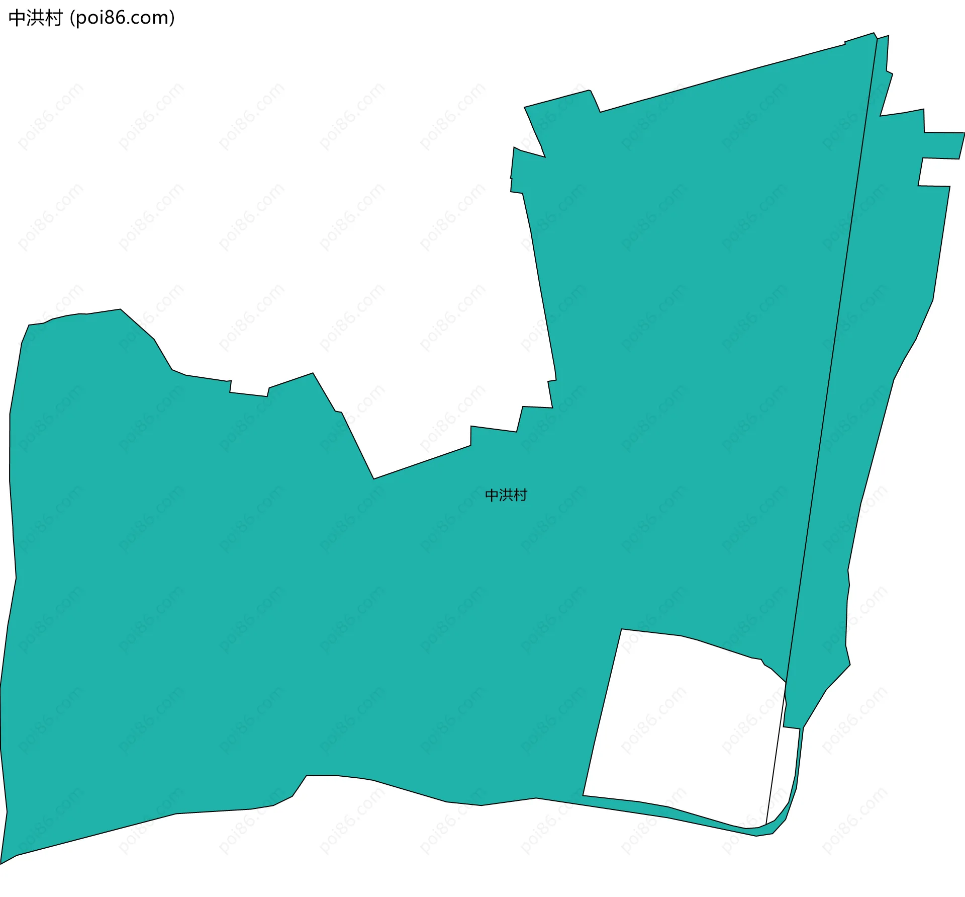 中洪村边界地图